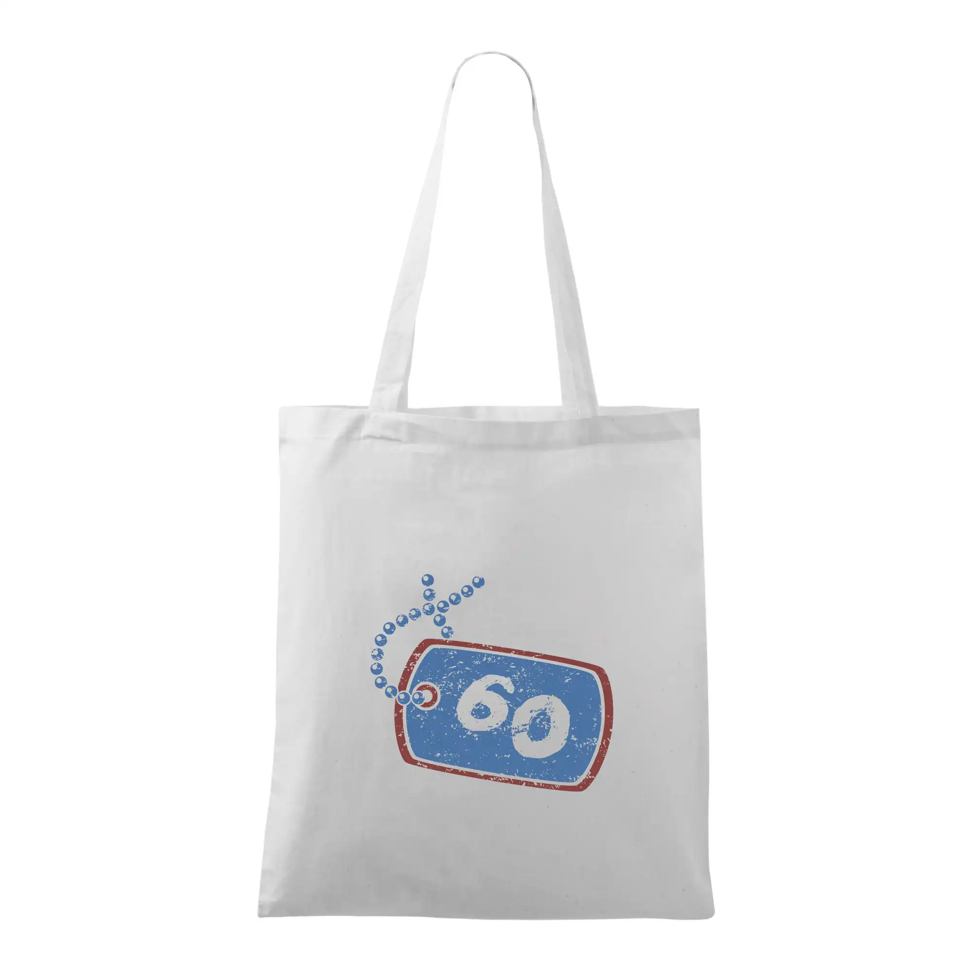 60 na krku štítek