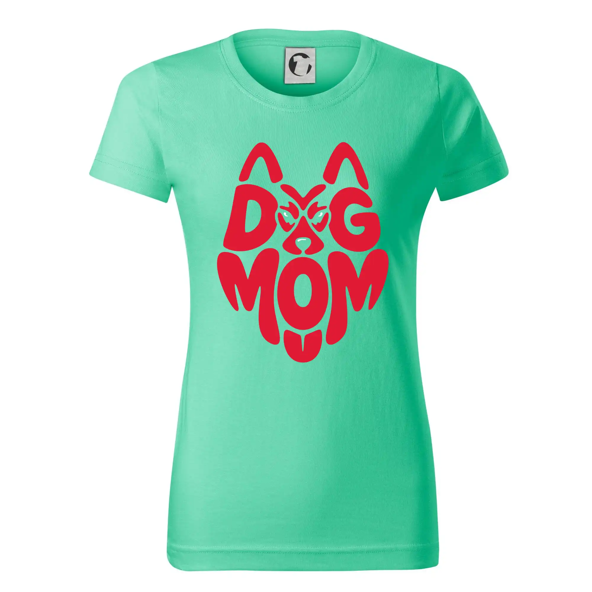 Dog mom nápis v hlavě