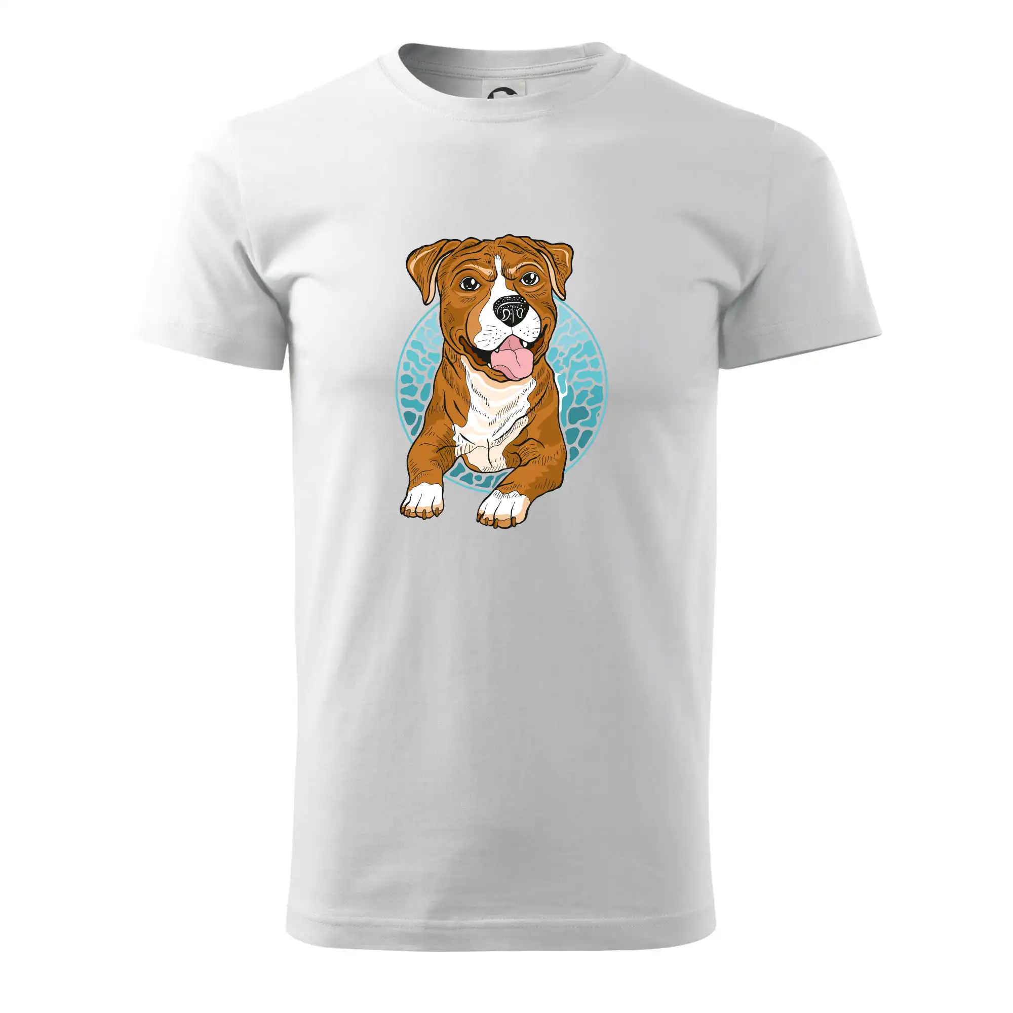 Americký staford kreslený v kolečku (Pecka design)