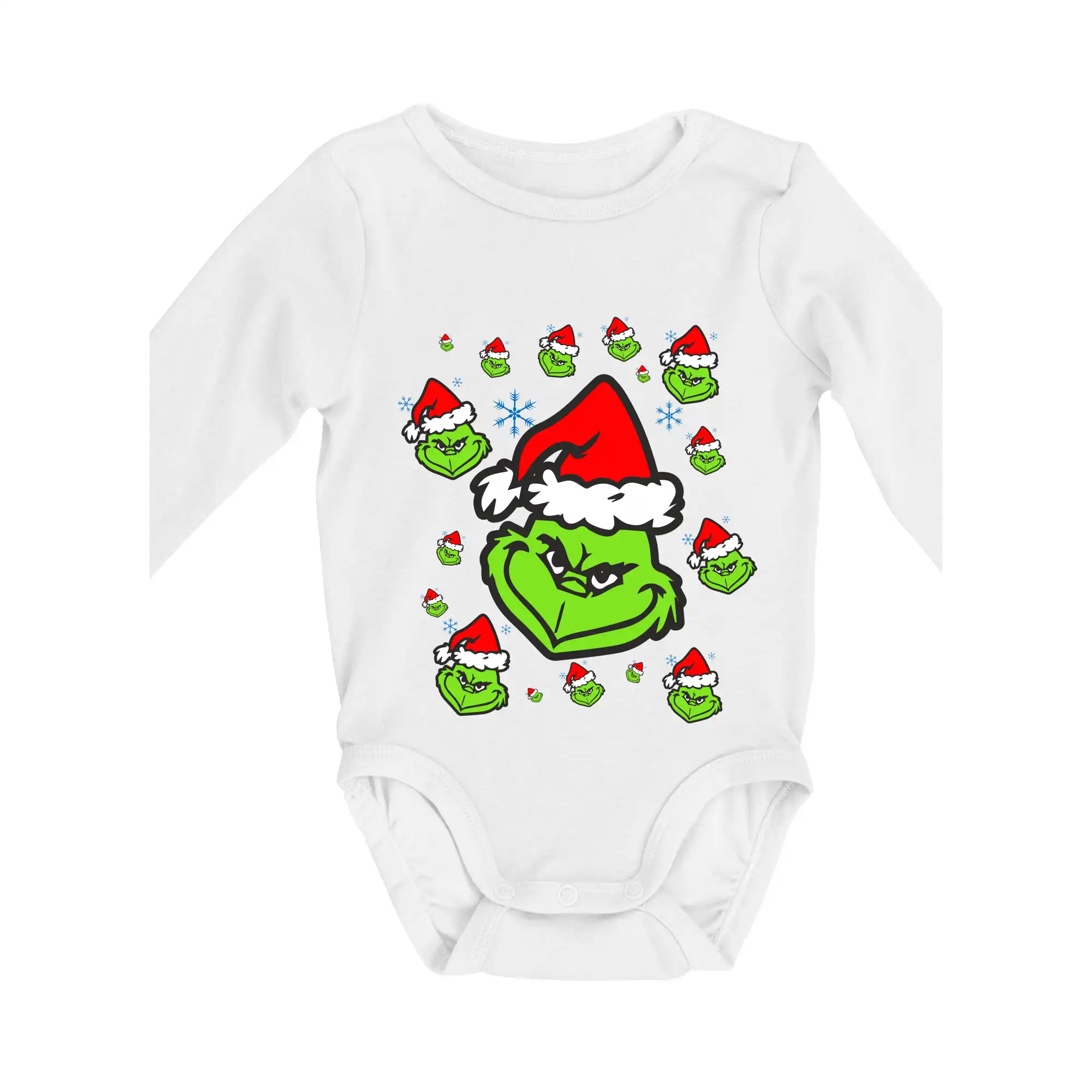 Vianočné tričká - Grinch Vianoce - Body dojčenské s dlhým rukávom