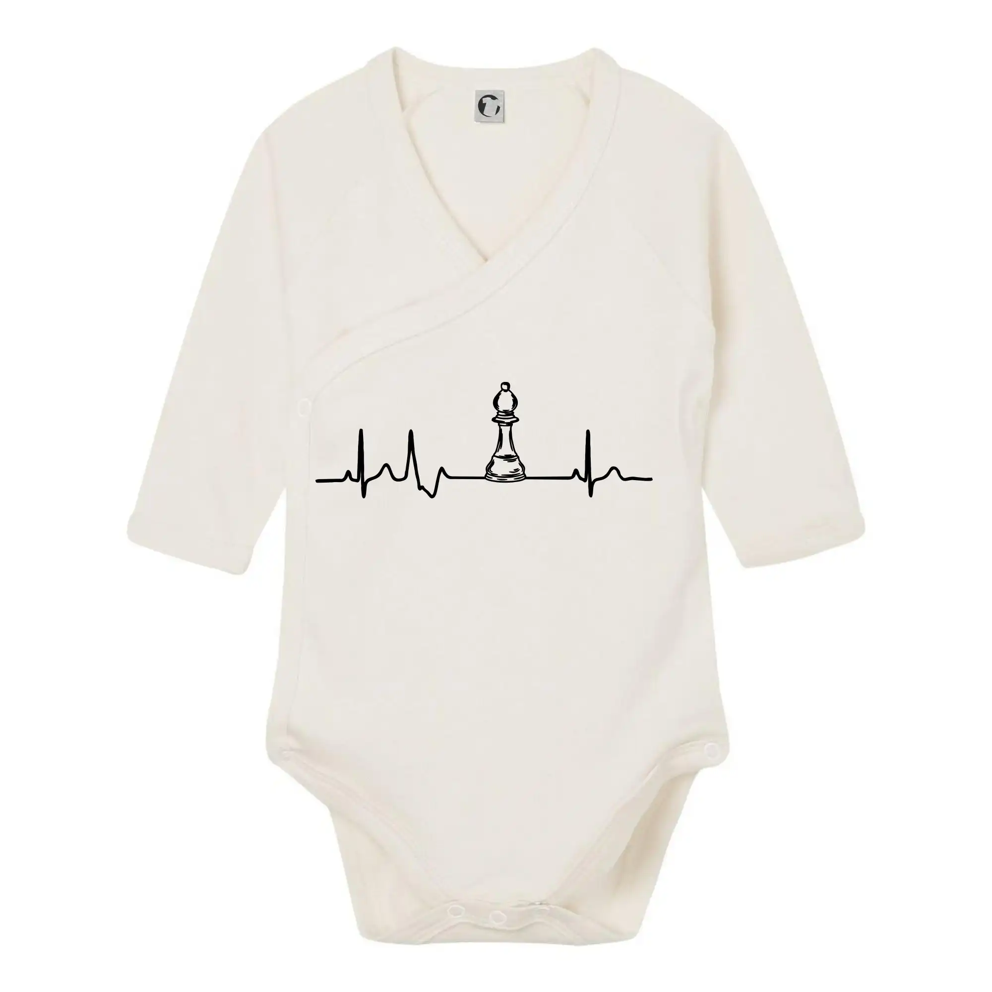 Tričká pre hráčov - EKG Šachové figúrky - Strelec - Body zavinovacie s dlhým rukávom