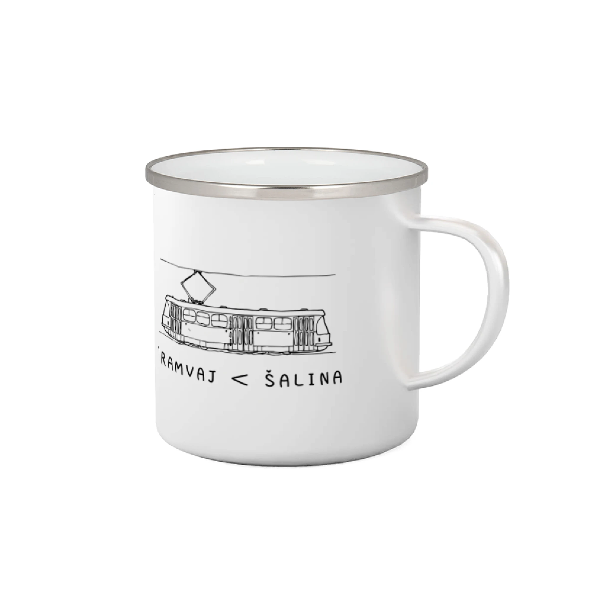 Tričká s vlakmi a autobusmi - Tramvaj < šalina - Plecháčik