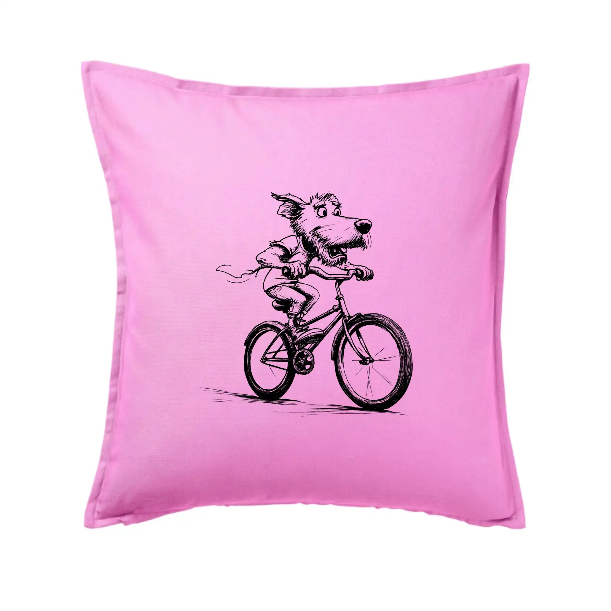 Tričko ako darček pre cyklistu - Pes na bicykli - Vankúš 50x50