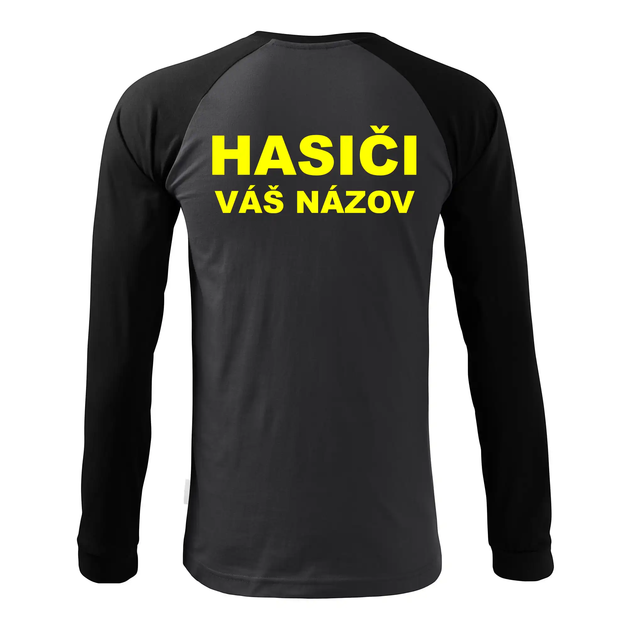 Hasiči - žltý nápis - váš názov zboru