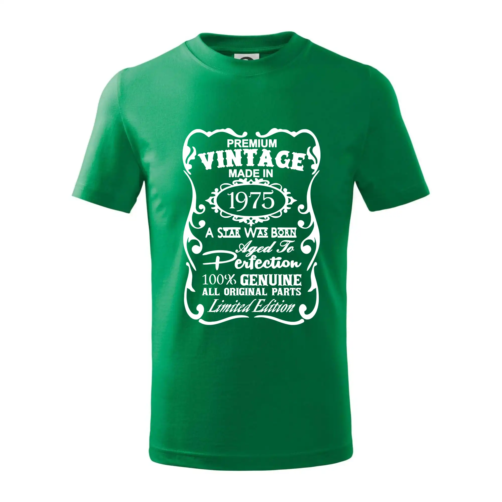 Trička s ročníkom 1975 - Vintage Etiketa - 1975 - Tričko detské bavlnené
