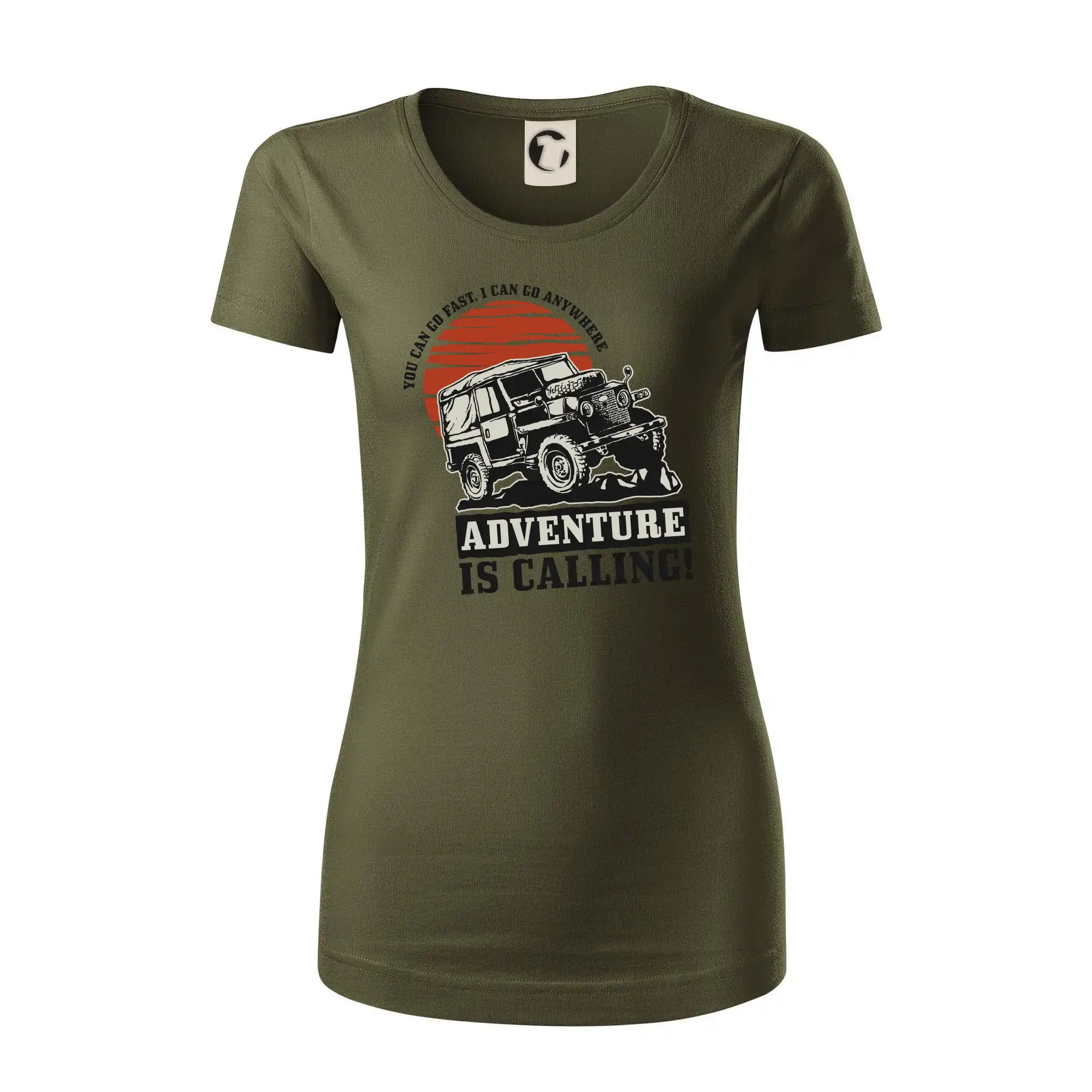 Auto tričká - Adventure is calling 4x4 - Dámske tričko z organickej bavlny Origin (GOTS)