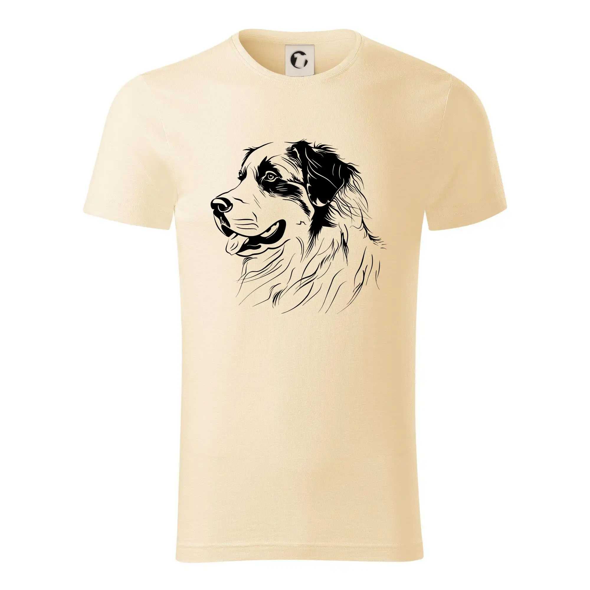 Bernský salašnícky pes na tričku - Bernský salašnícky pes čierna kresba - Tričko z organickej bavlny