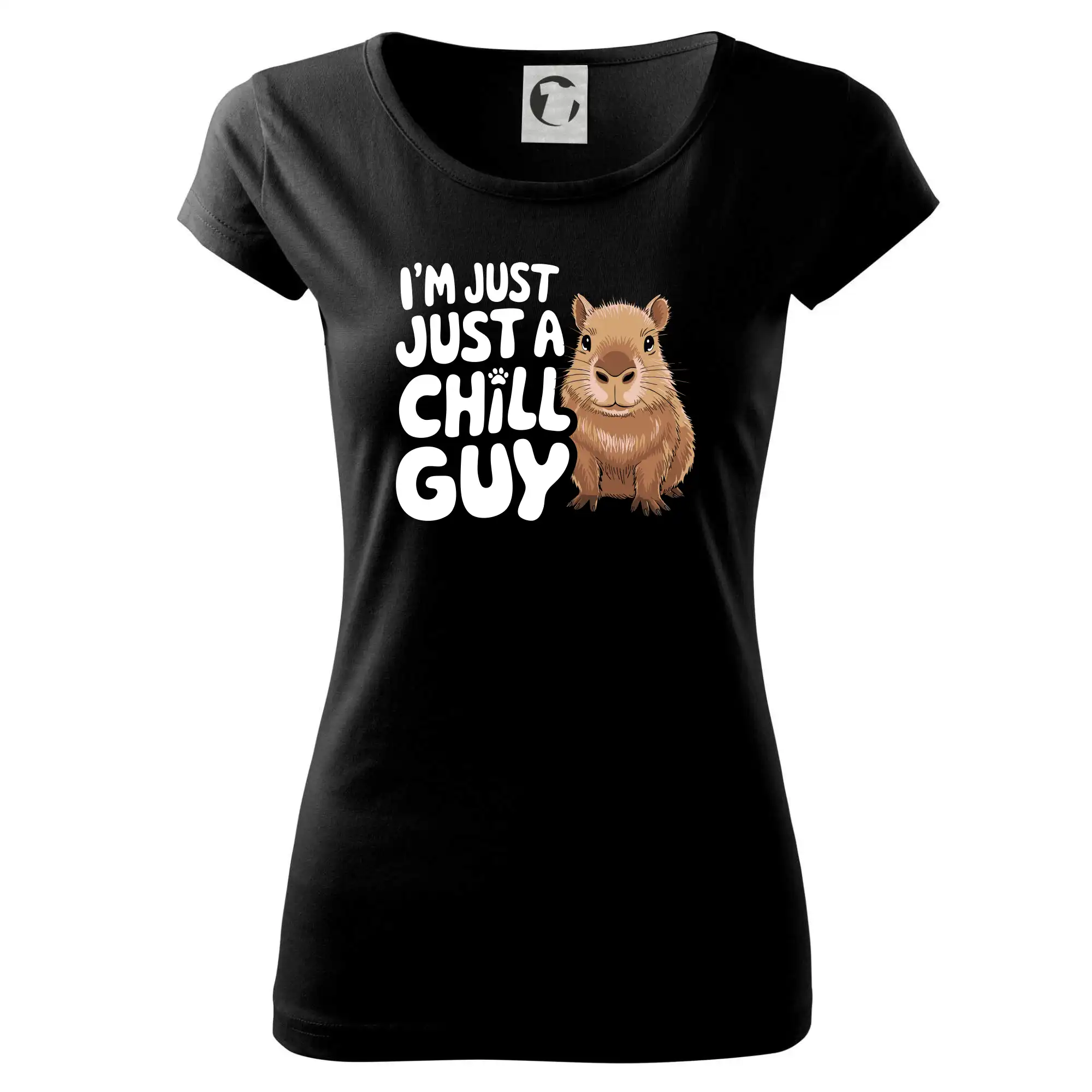 Tričká so zvieratami - Capybara I'm Just a Chill Guy - Dámske tričko Pure