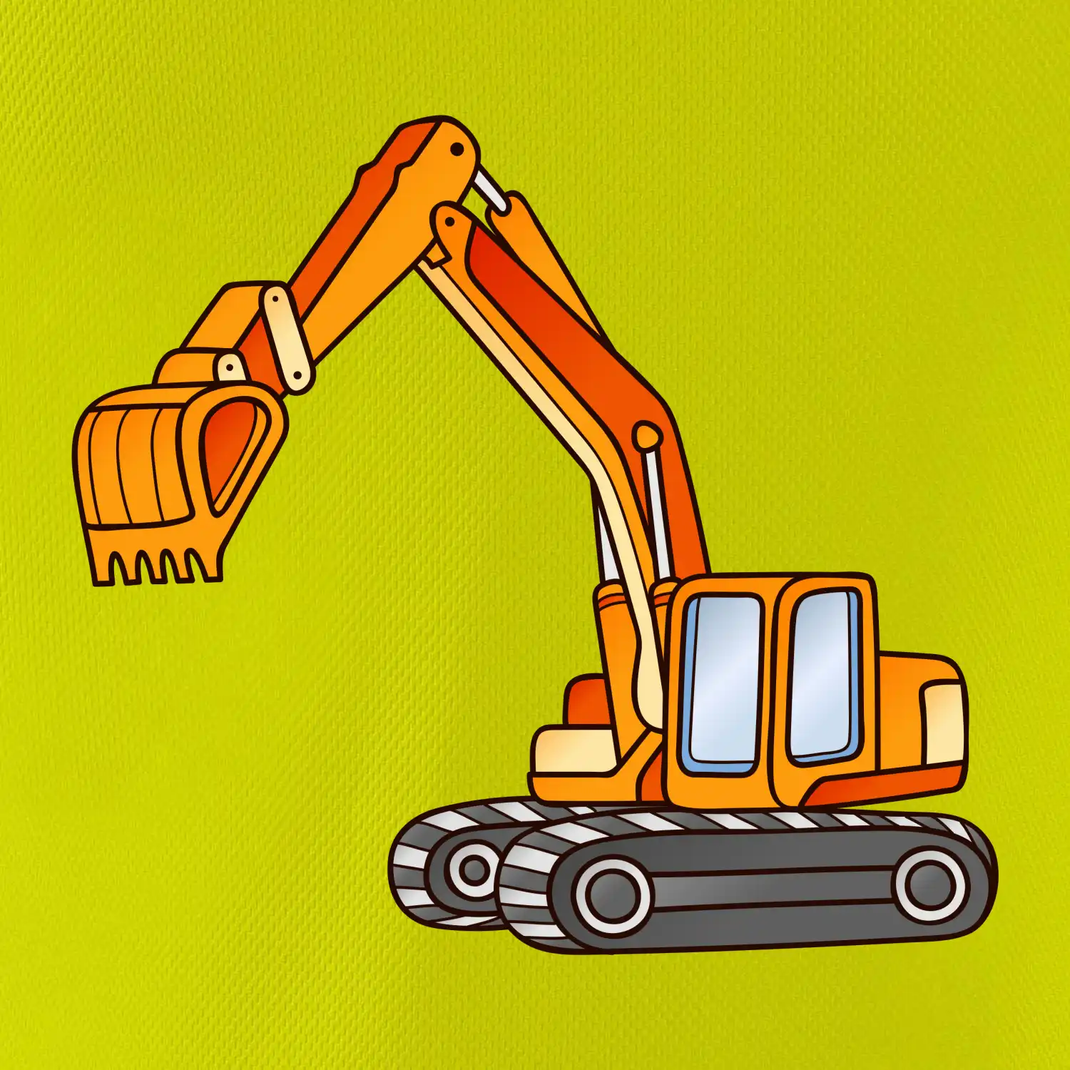 Bagr bez nápisu oranžový