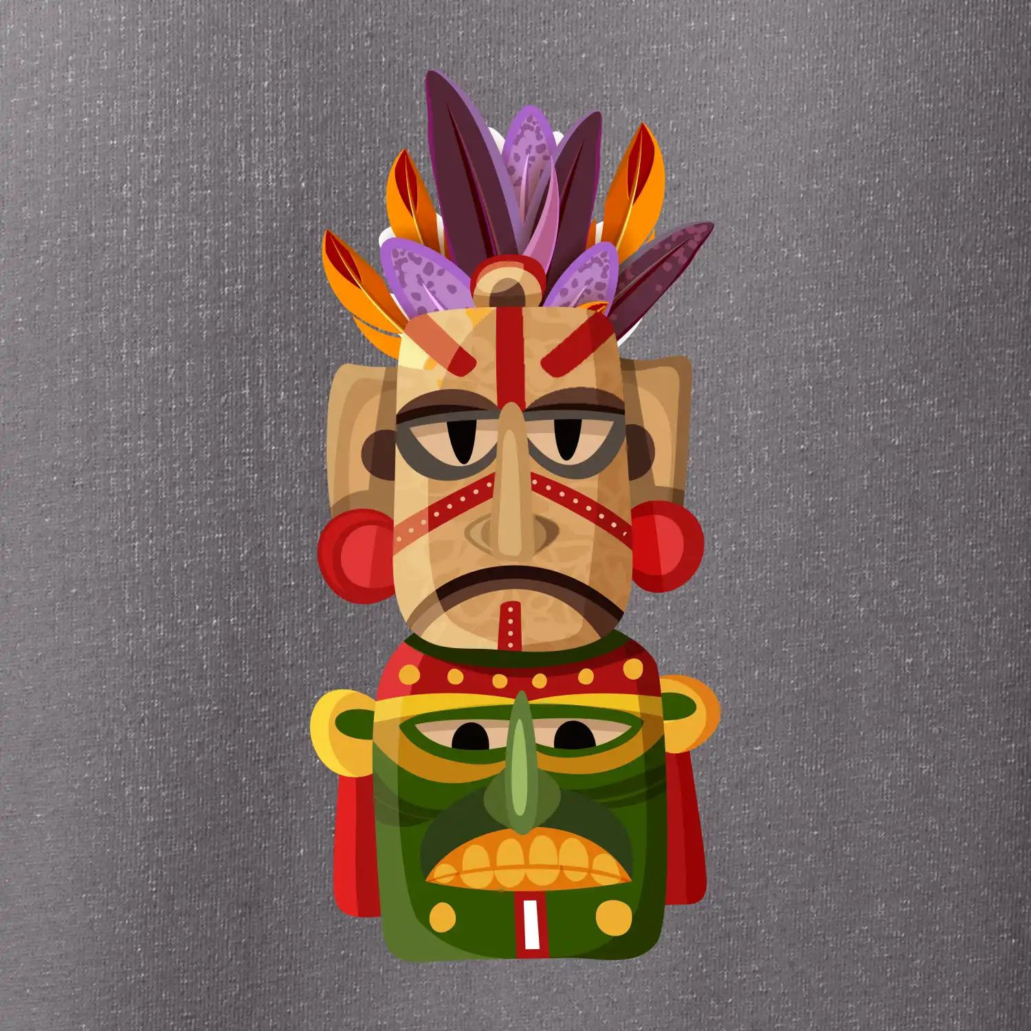 Mayové maska s peřím