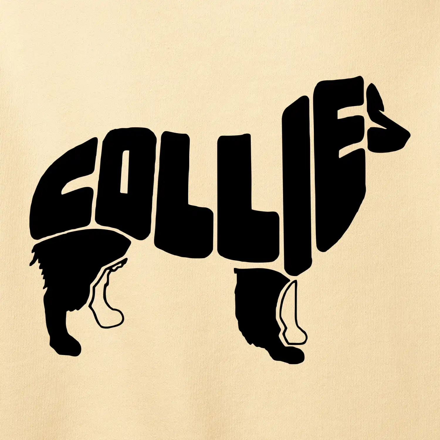 Border kolie písmo v těle