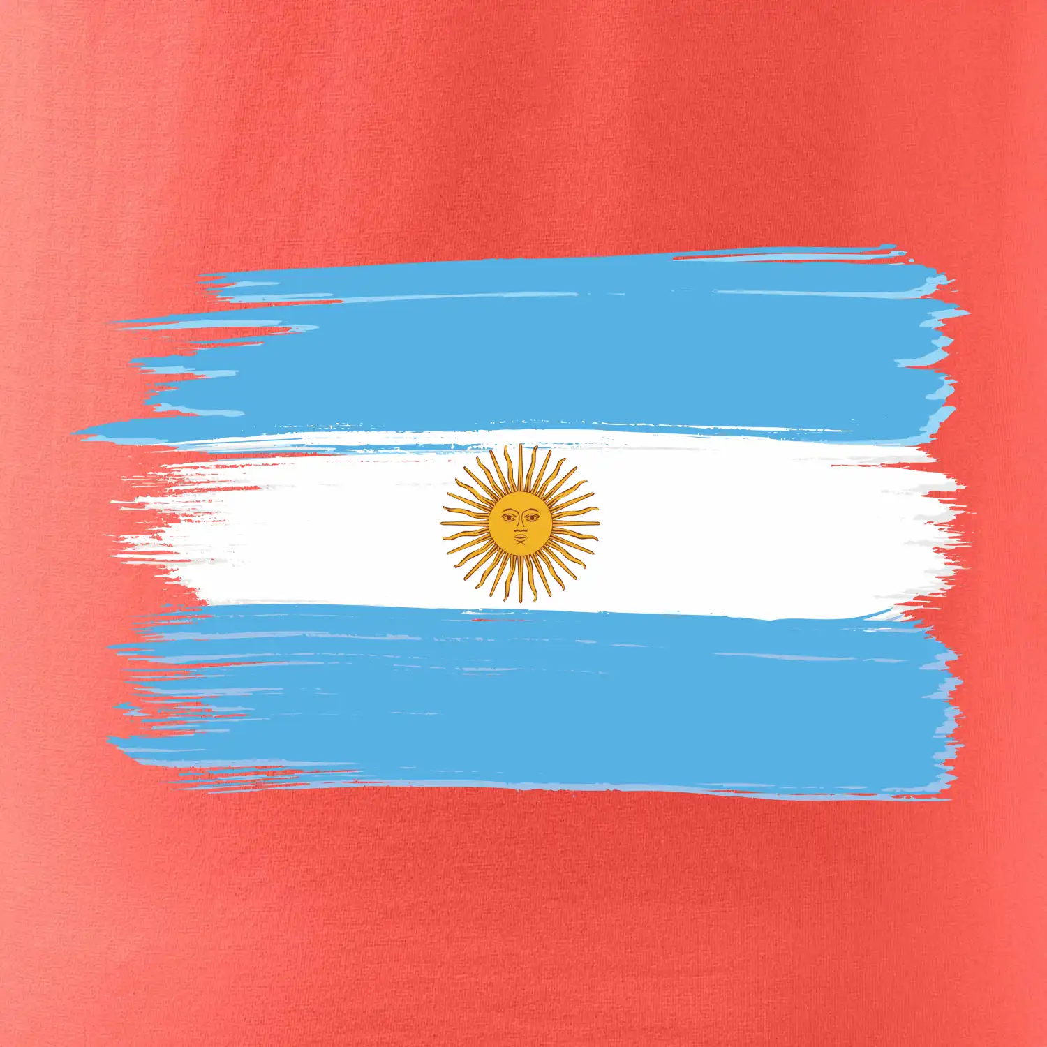 Argentina vlajka kreslená štětkou