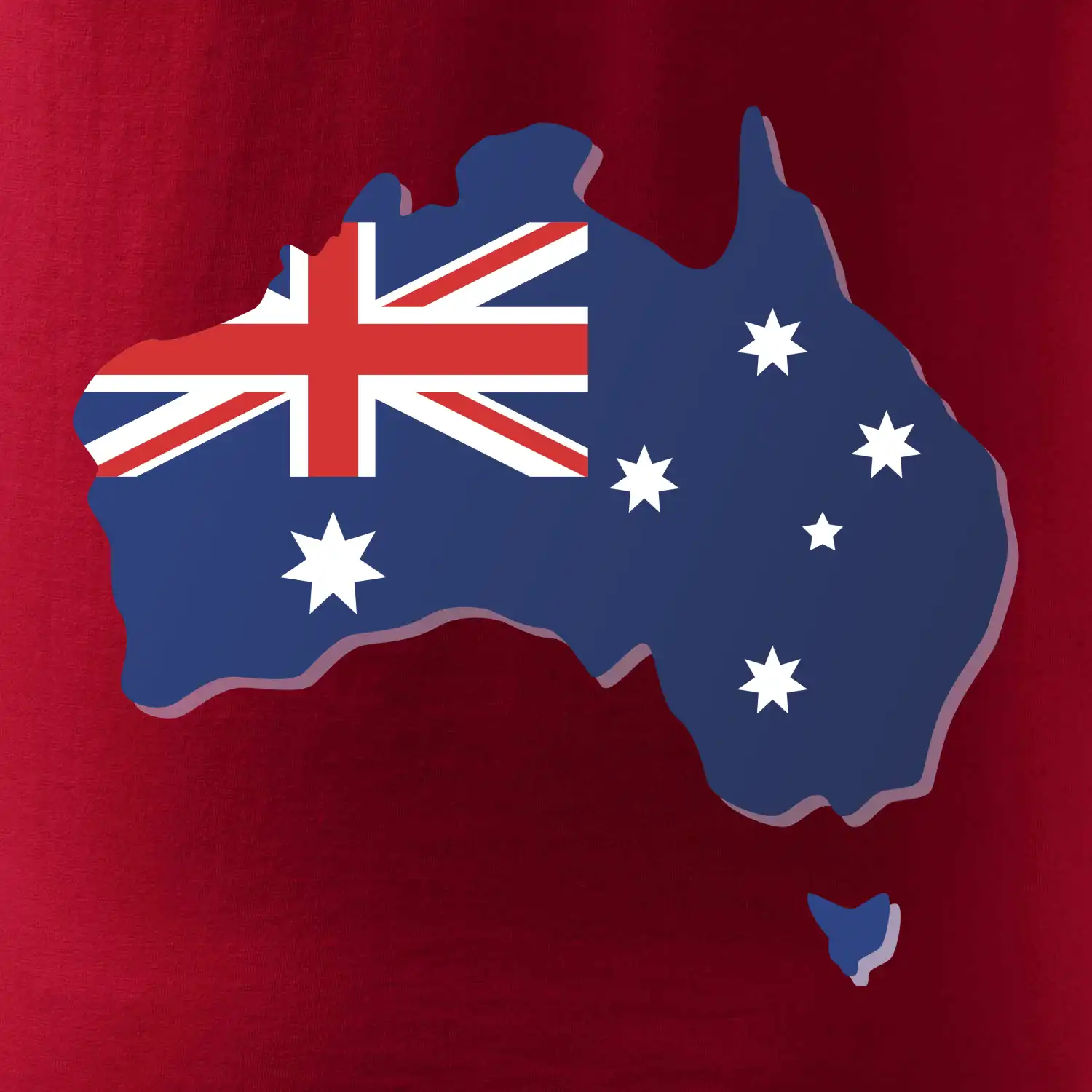 Austrálie - vlajka mapa