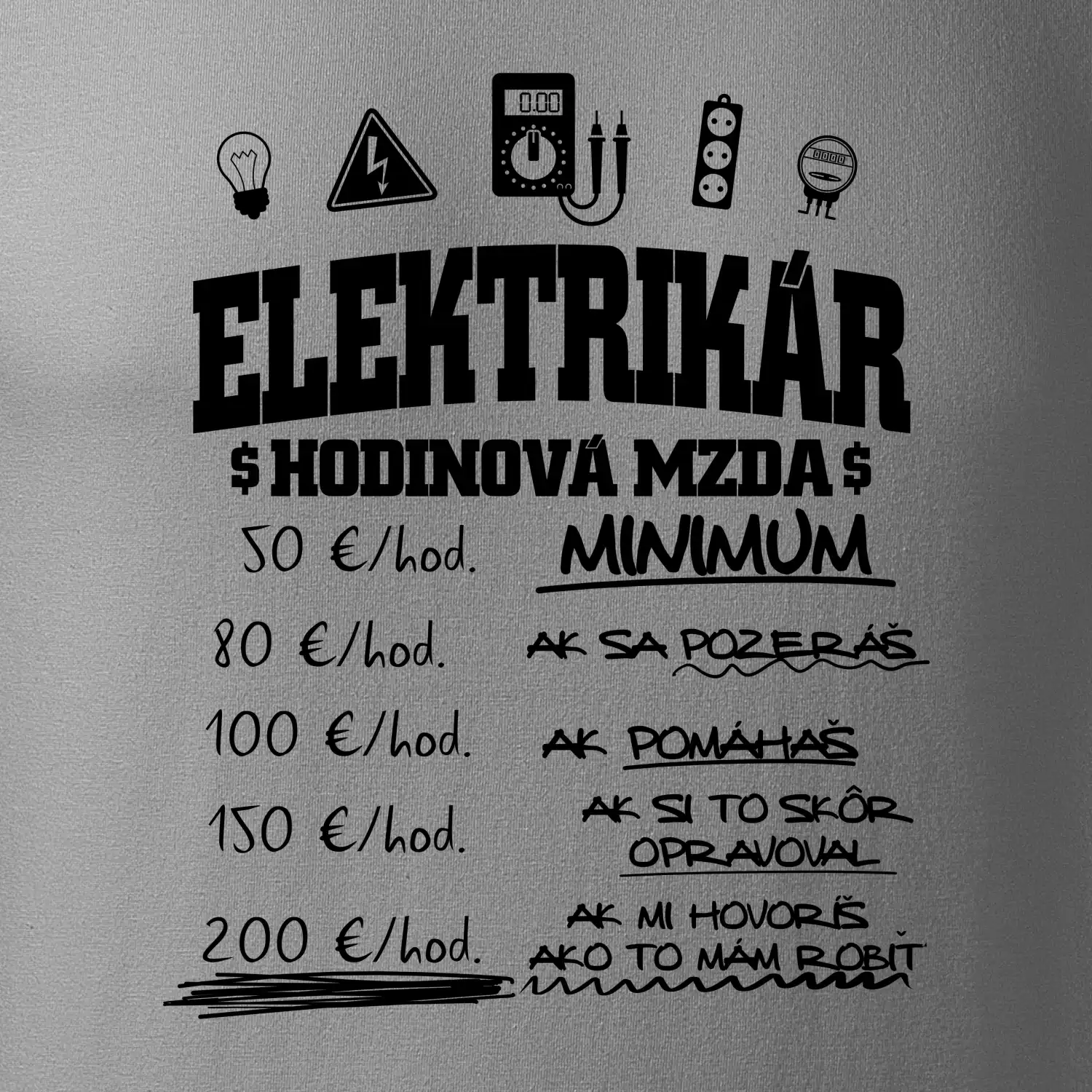 Hodinová mzda elektrikár SK