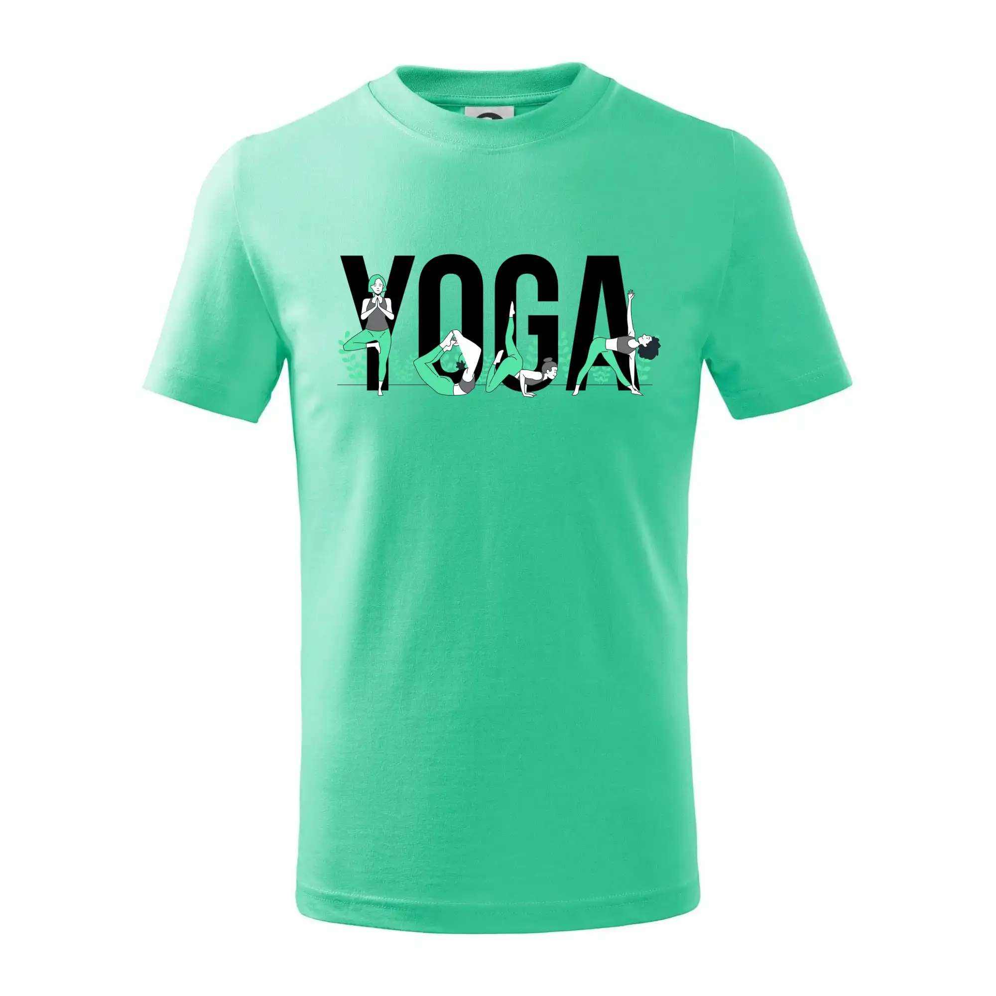 Yoga nápis barevný