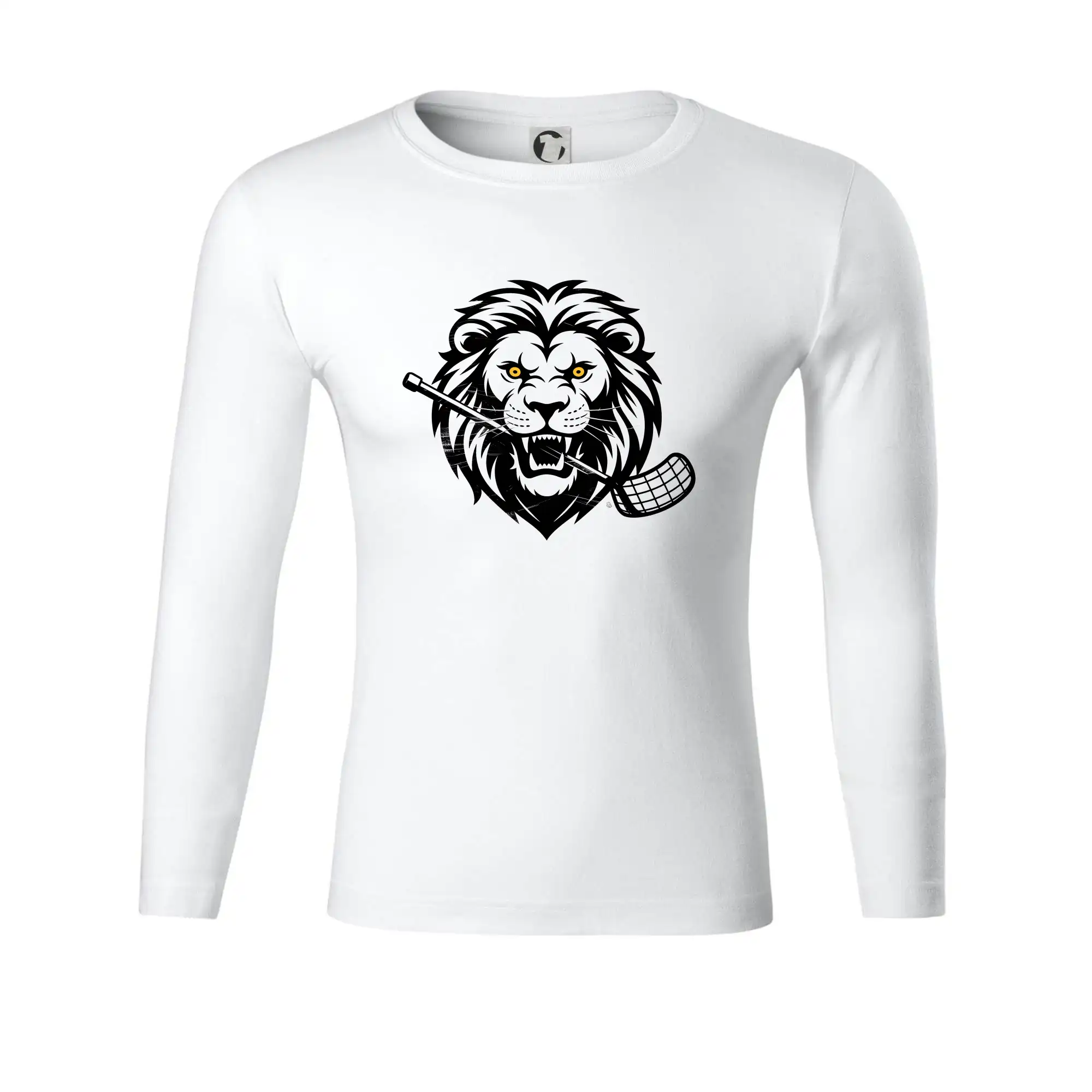 Floorball - Lev s hokejkou v tlamě