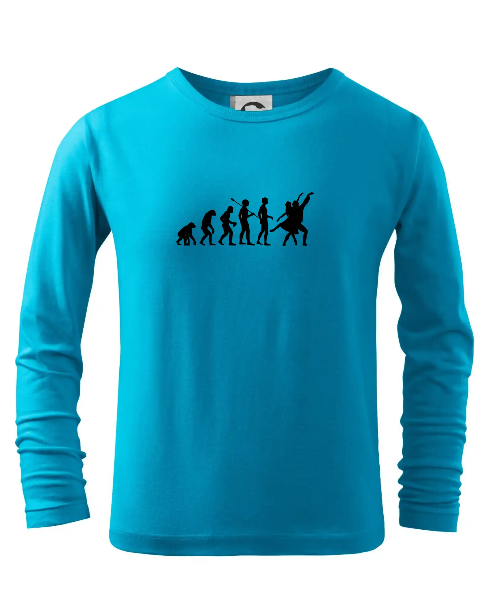 Evolúcia tanec - tancujúca dvojica - Tričko detské Long Sleeve