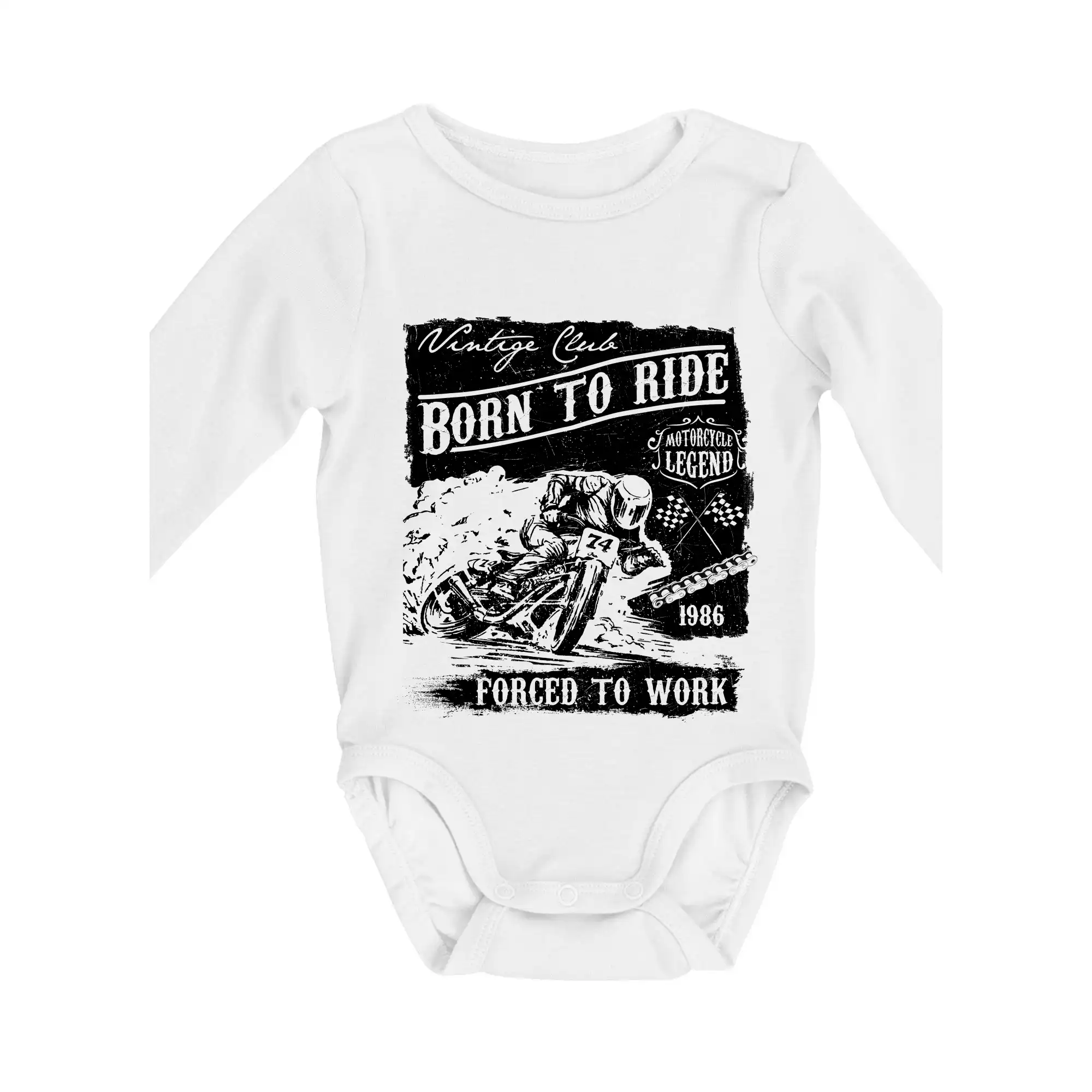 Motocross tričká - Motorcycle Legend - Body dojčenské s dlhým rukávom