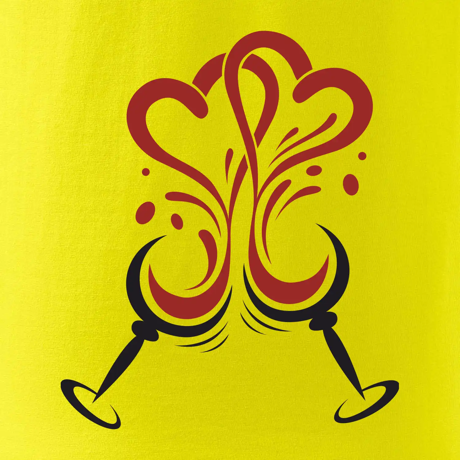 Víno je láska kulaté skleničky