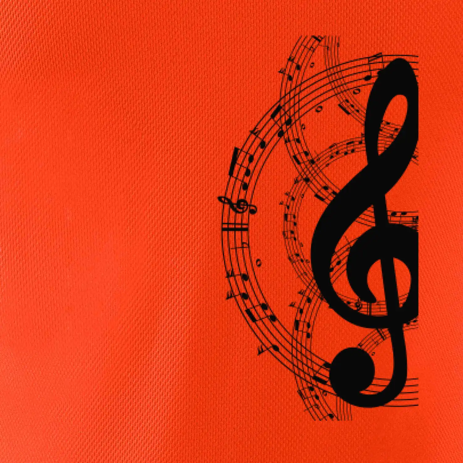 Houslový klíč a noty