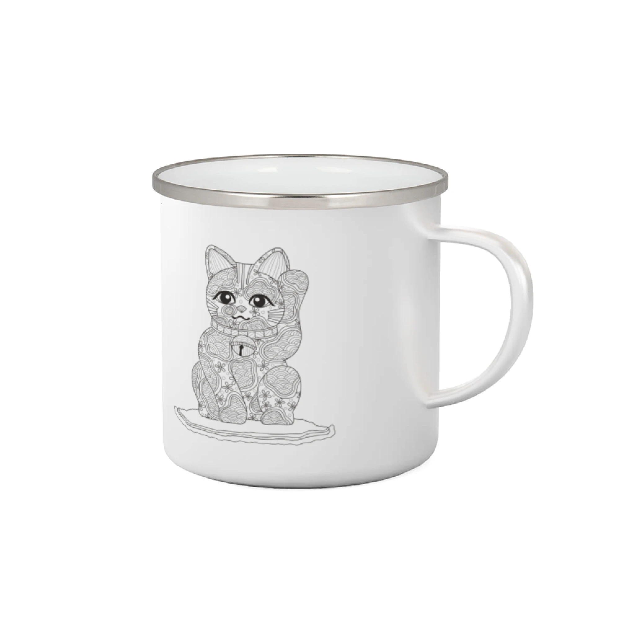 Vtipná tričká s mačkou - Mačka mávajúca mandala - Plecháčik