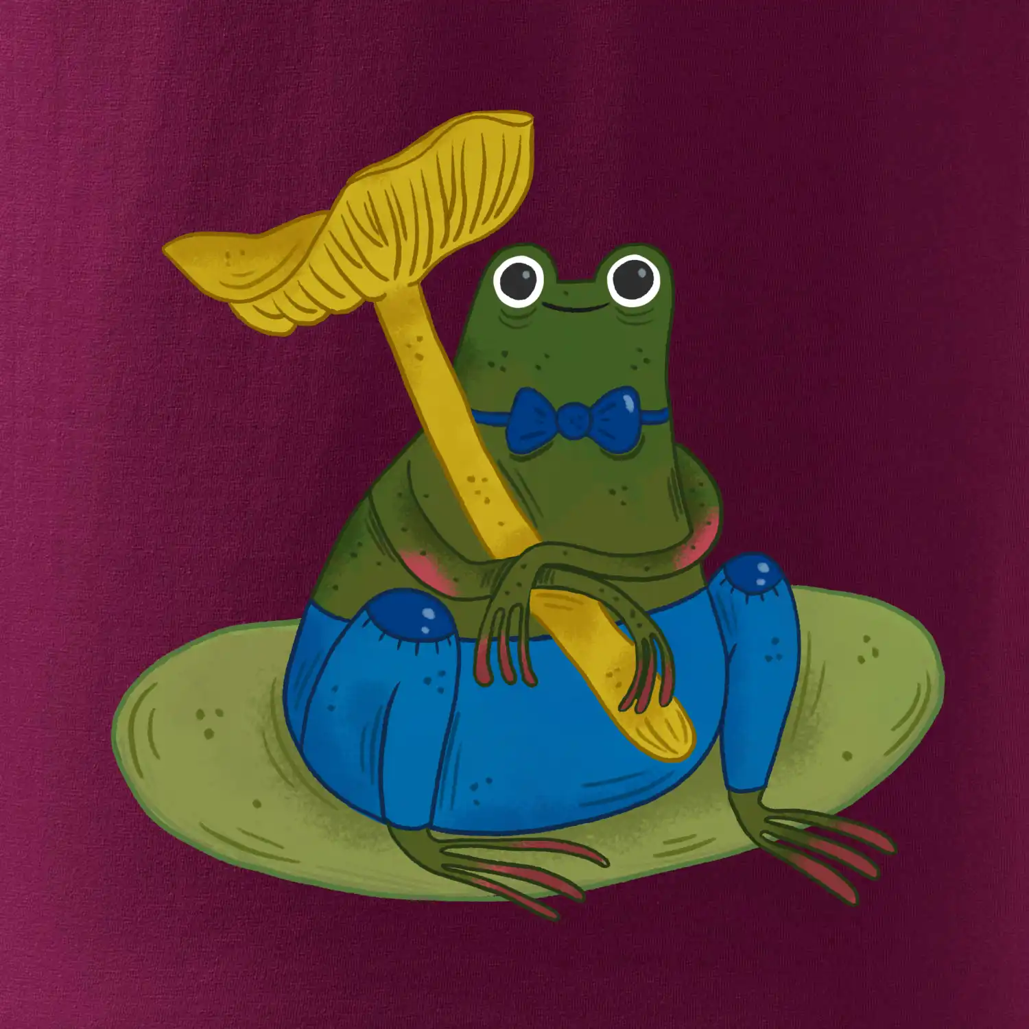 Žába s houbou  (studio-arte.cz)