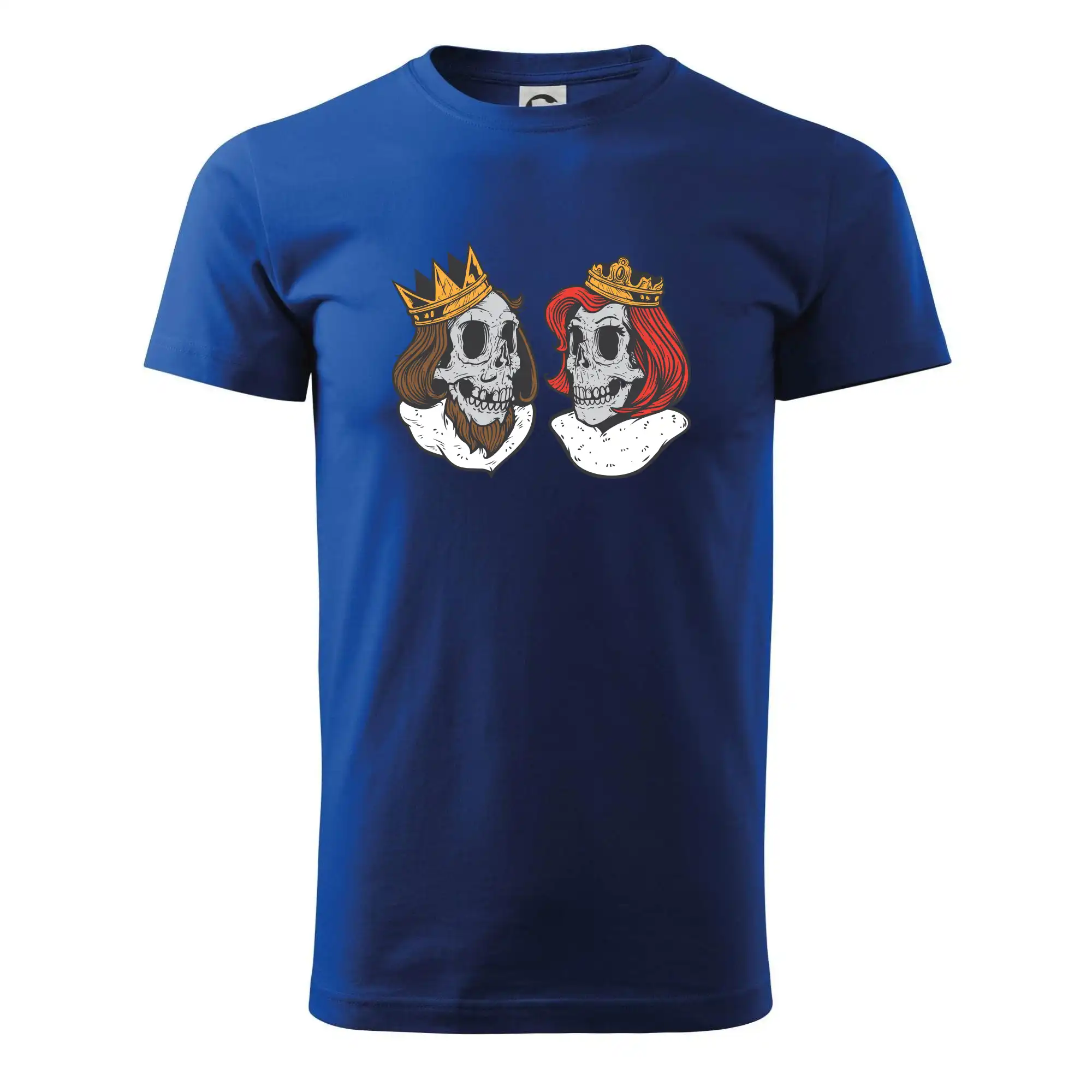 Tričká pre zamilovaných - King and queen lebky - Tričko extra veľké  (5-8XL)