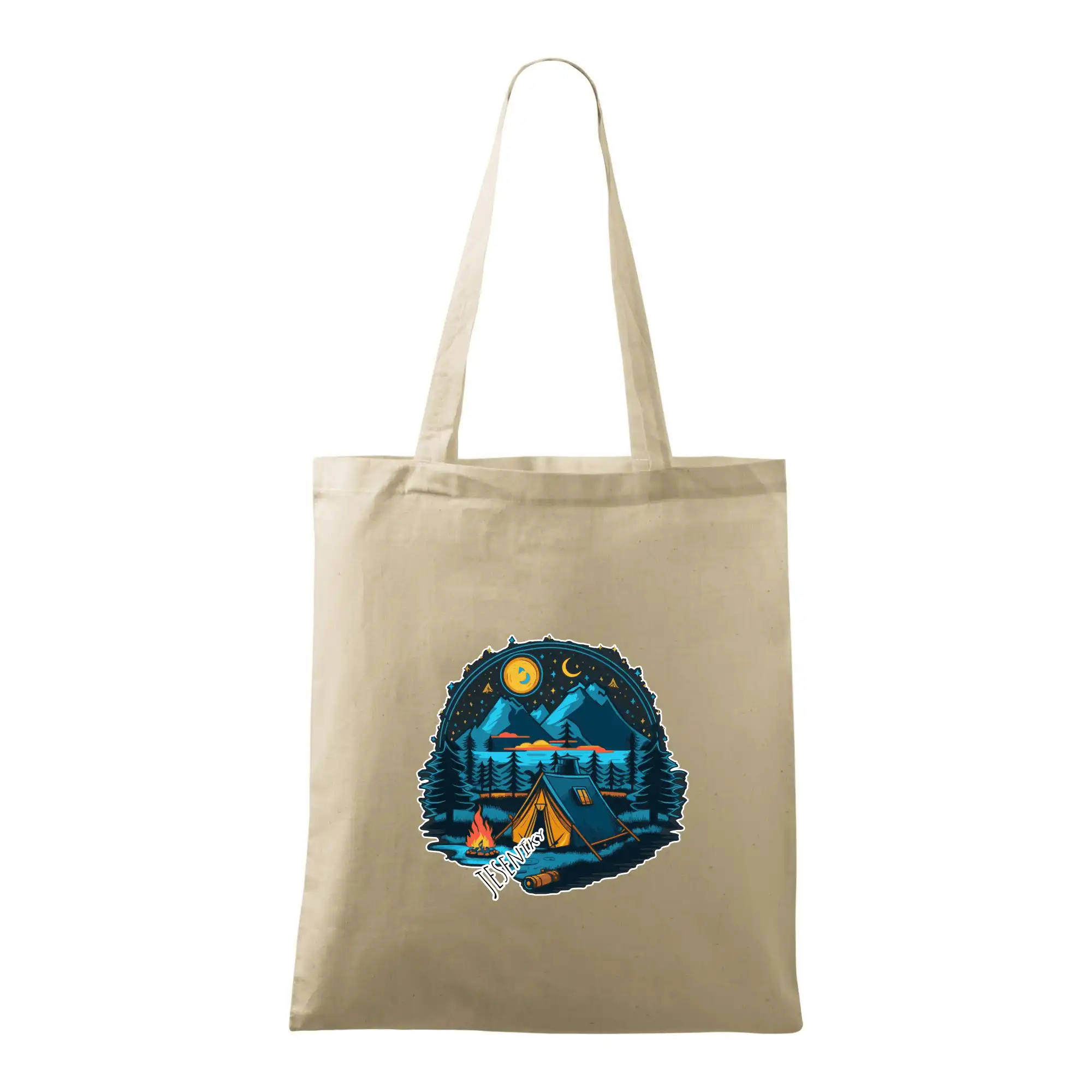 Trička na kempovanie - Jeseník pod stanom - Taška bavlnená