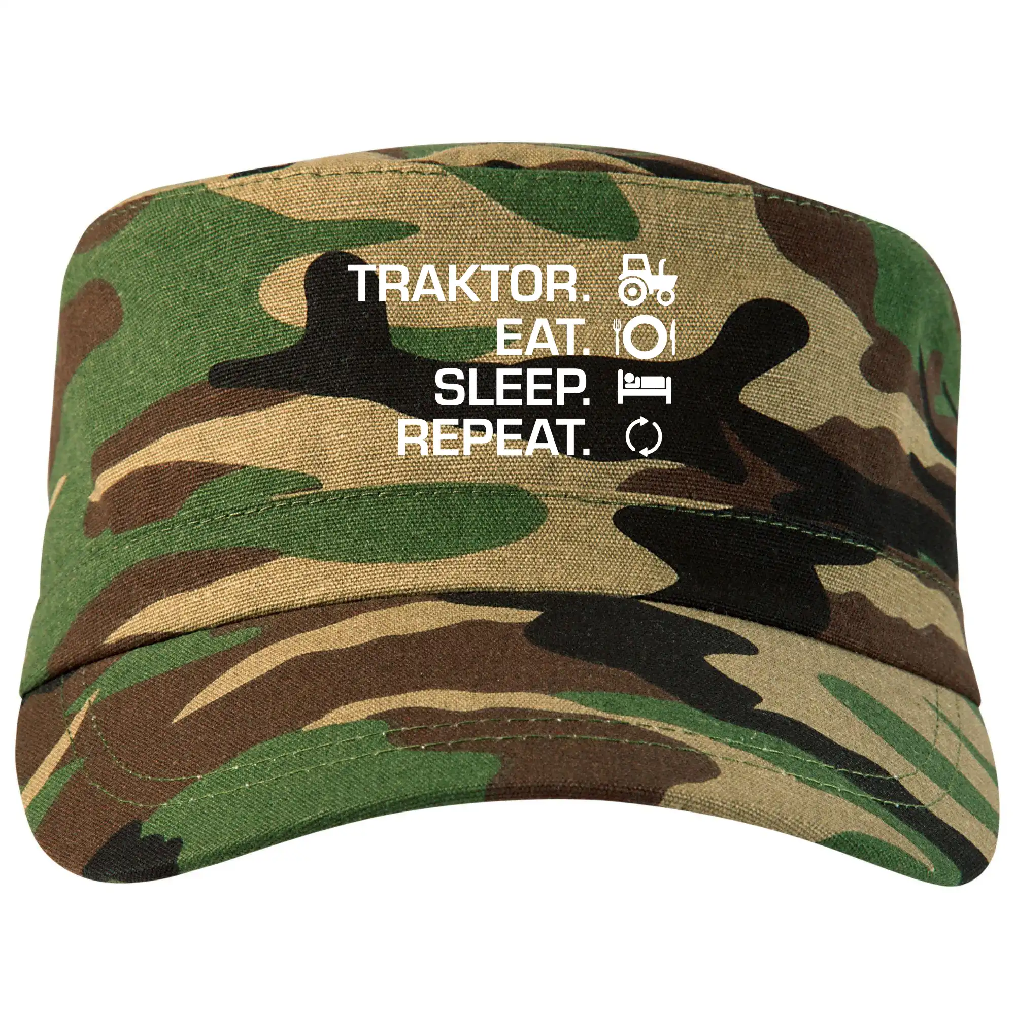 Traktor eat sleep repeat - Šiltovka CAMO