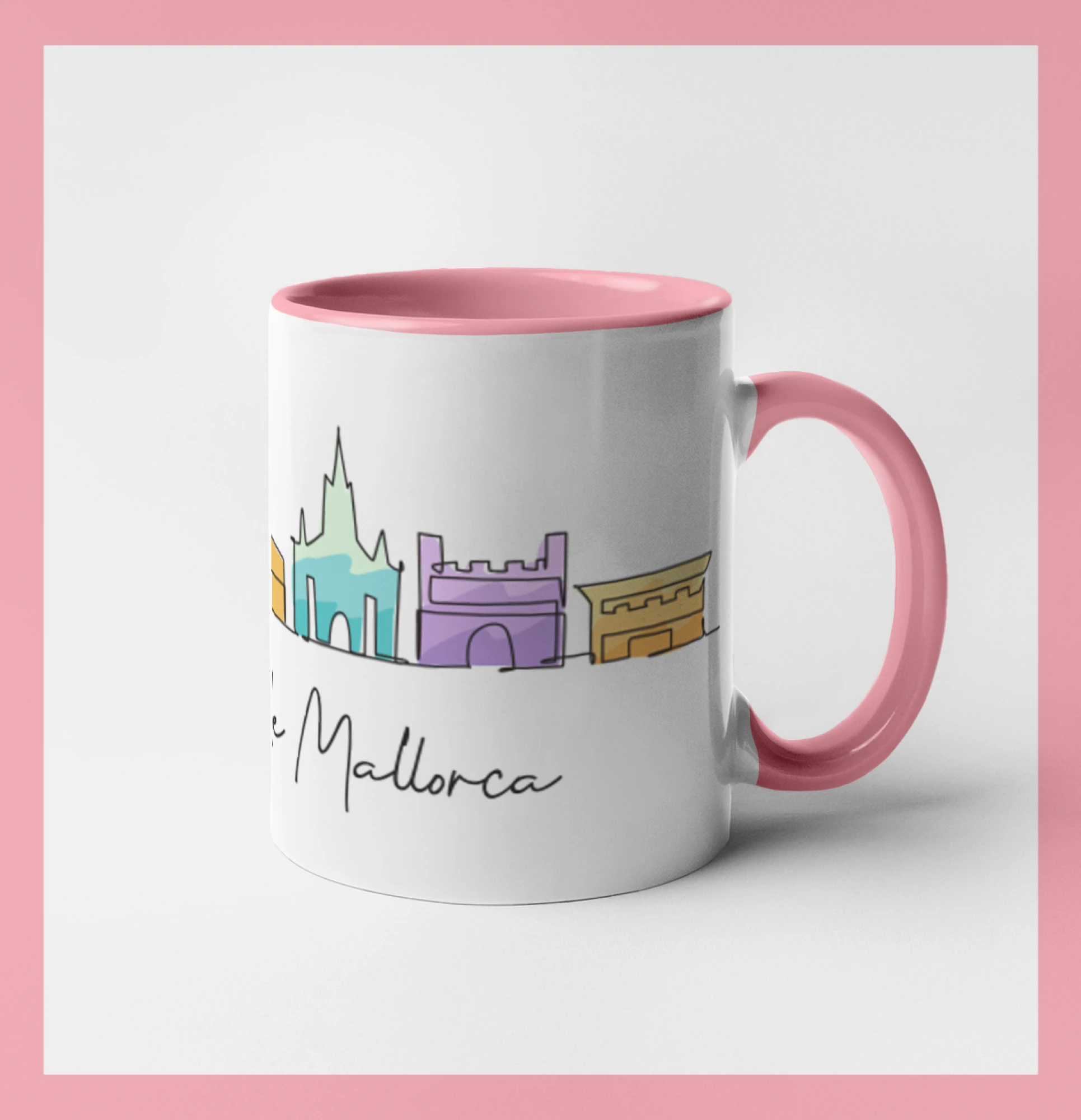 Mallorca - Siluety památek - barevné