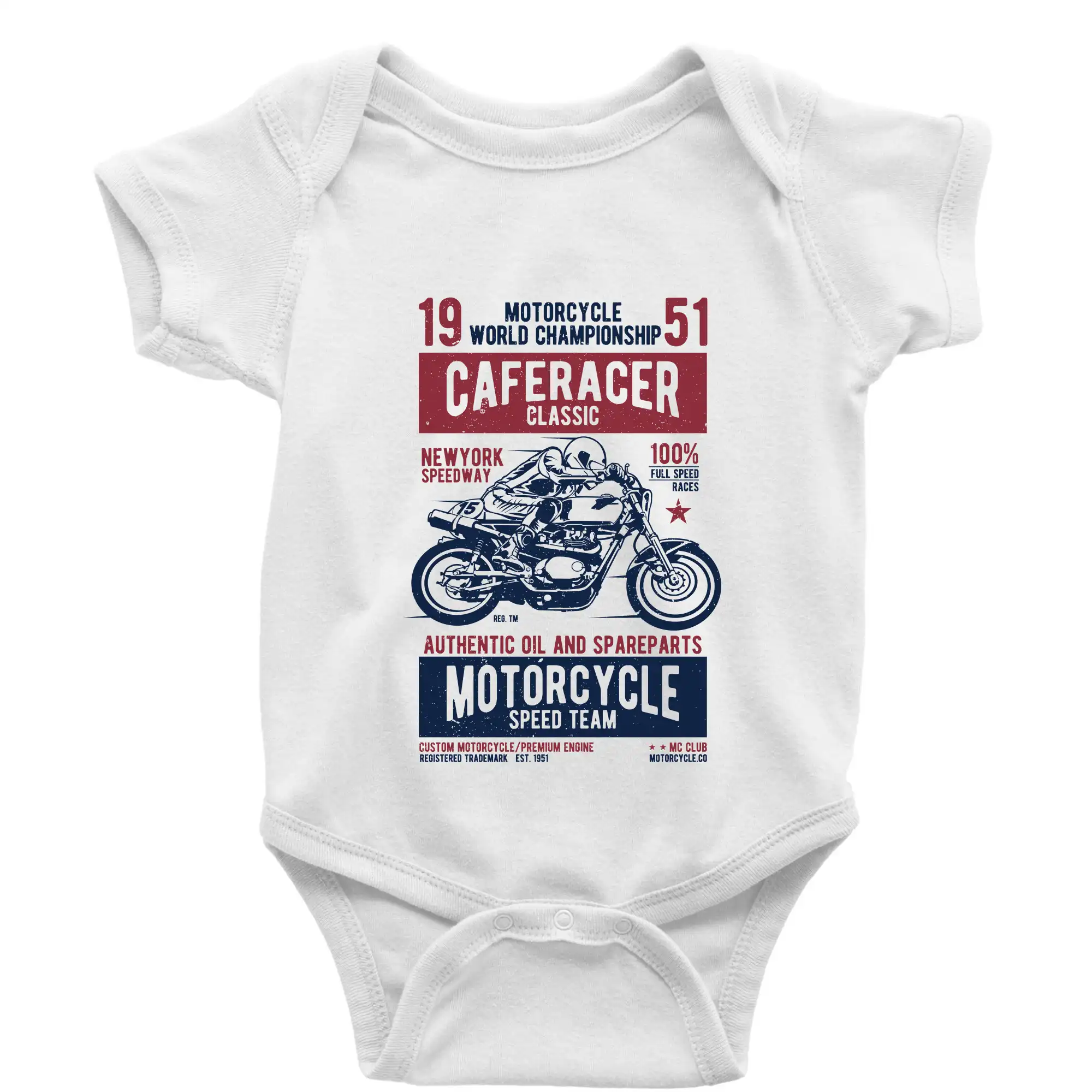 Caferacer Classic Race - Body dojčenské s krátkym rukávom