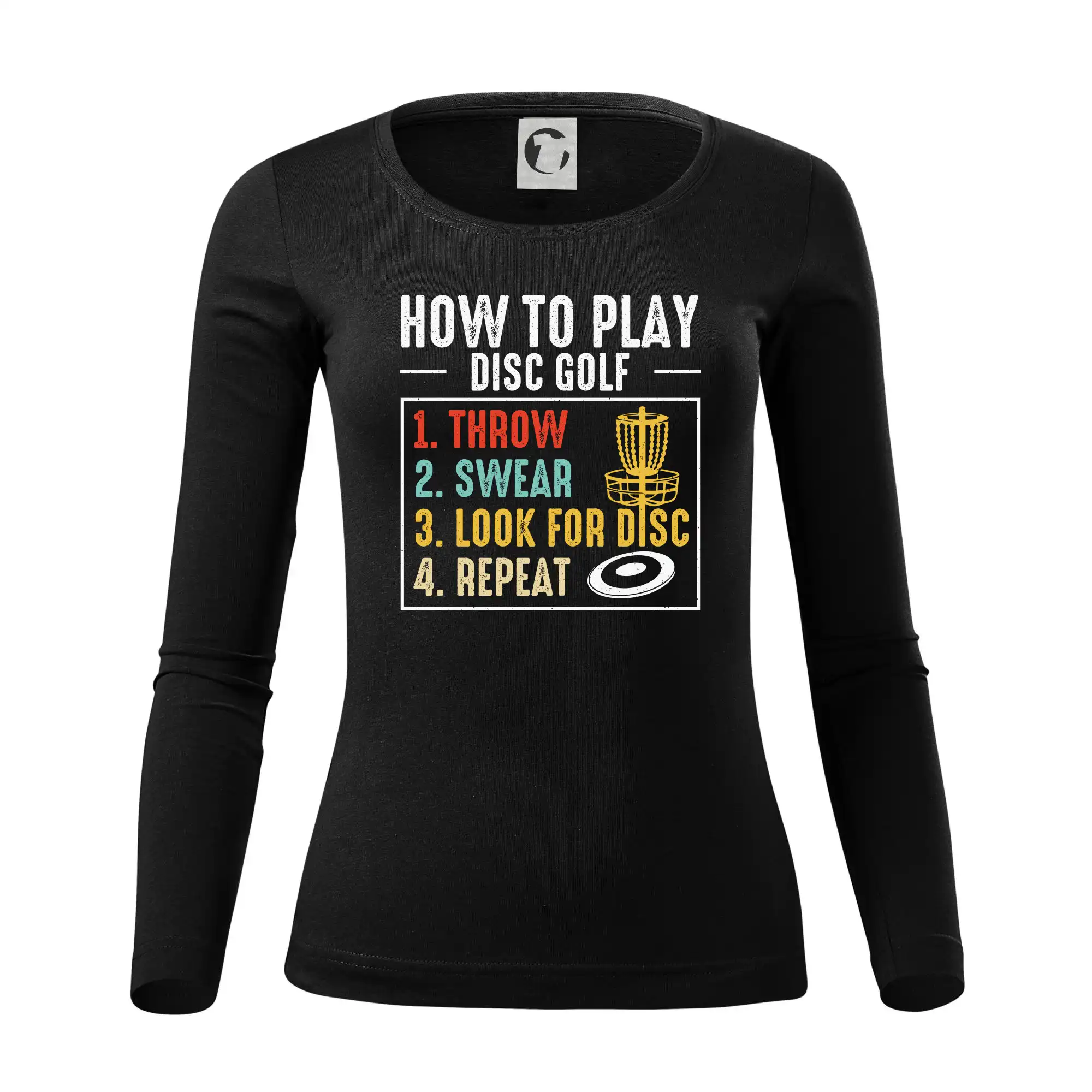 How to play disc golf - Dámske tričko FIT-T LS - zužené
