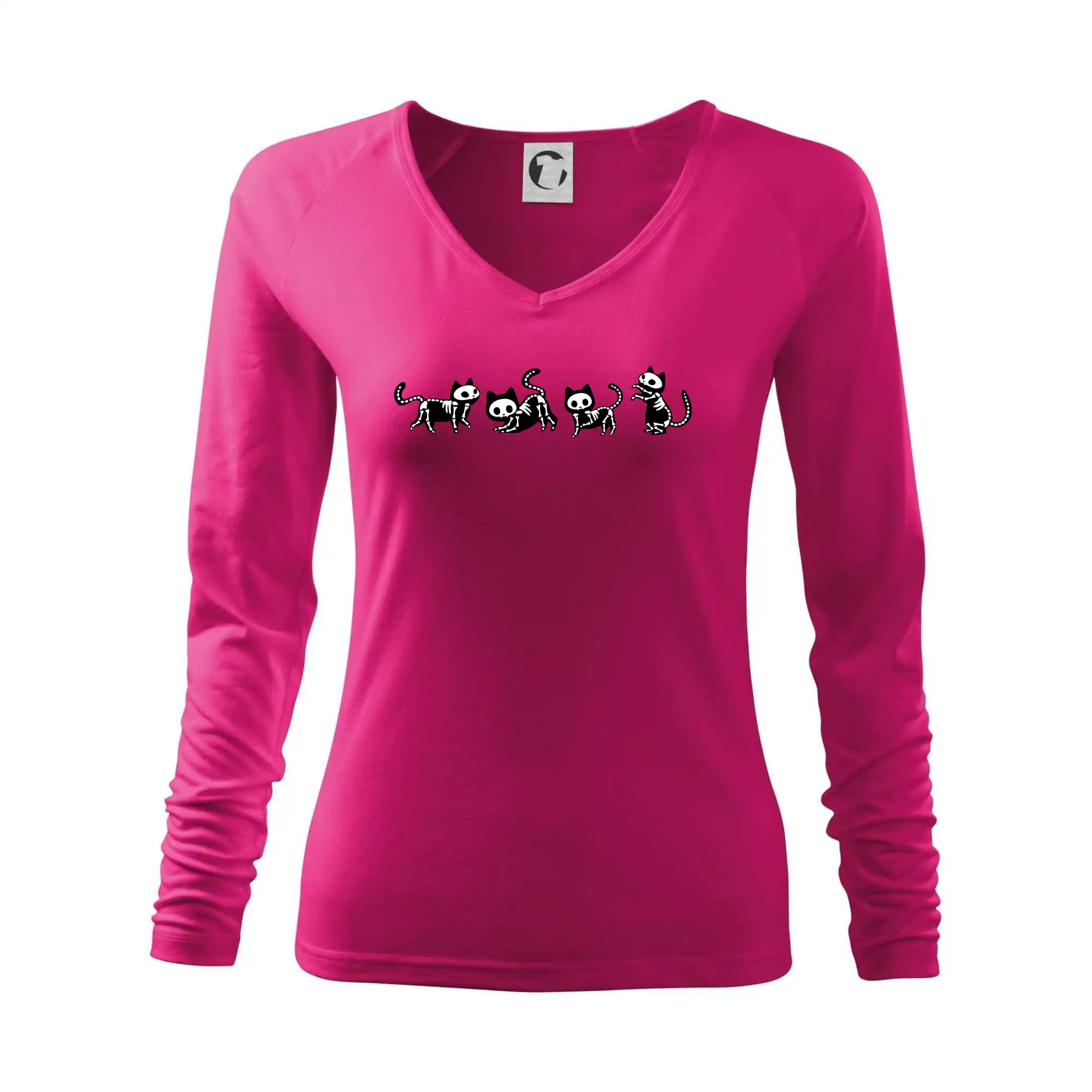 Grafické tričká - Mačky kostry - Tričko dámske Elegance