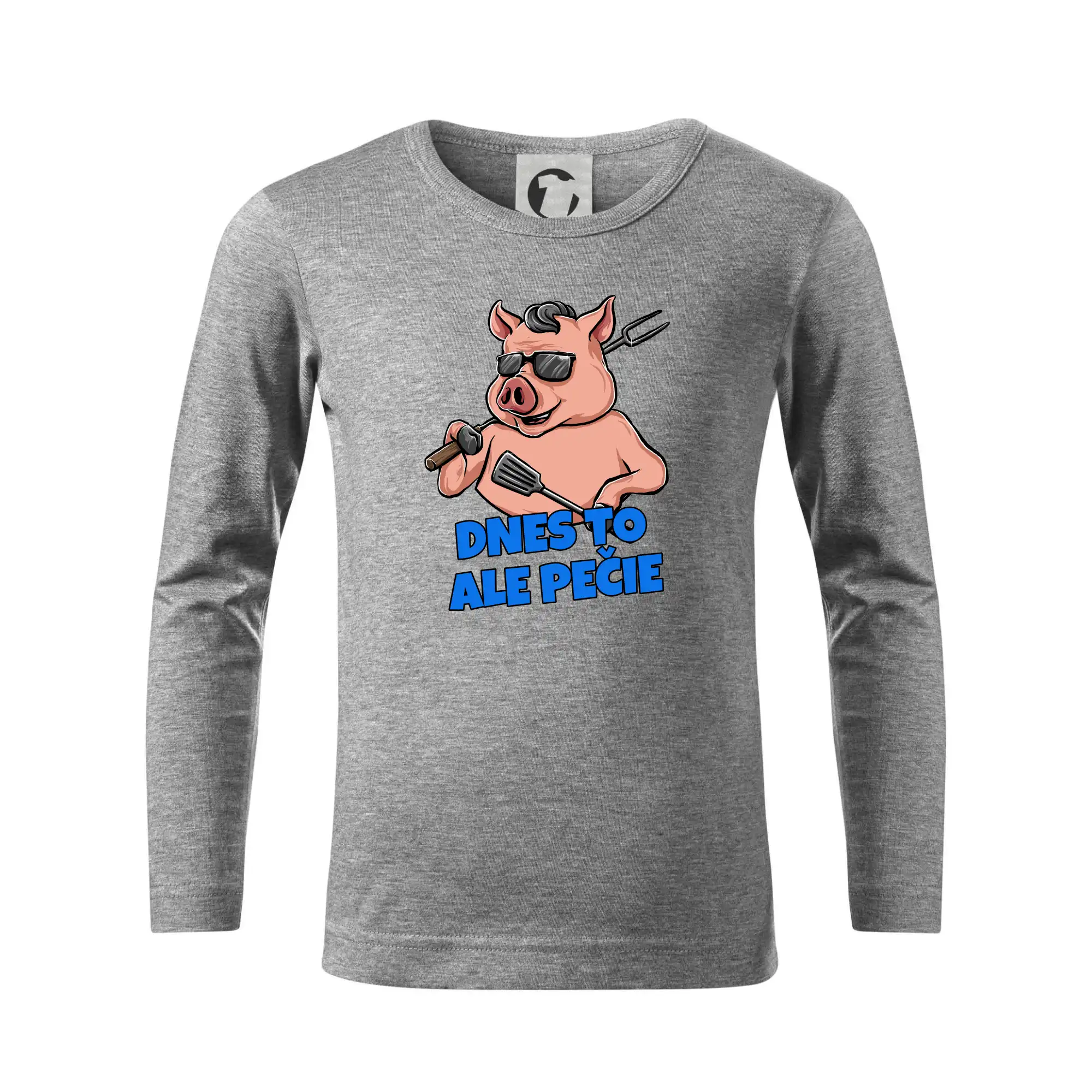 Tričká a zástery na grilovanie - Dnes to ale pečie - Tričko detské Long Sleeve