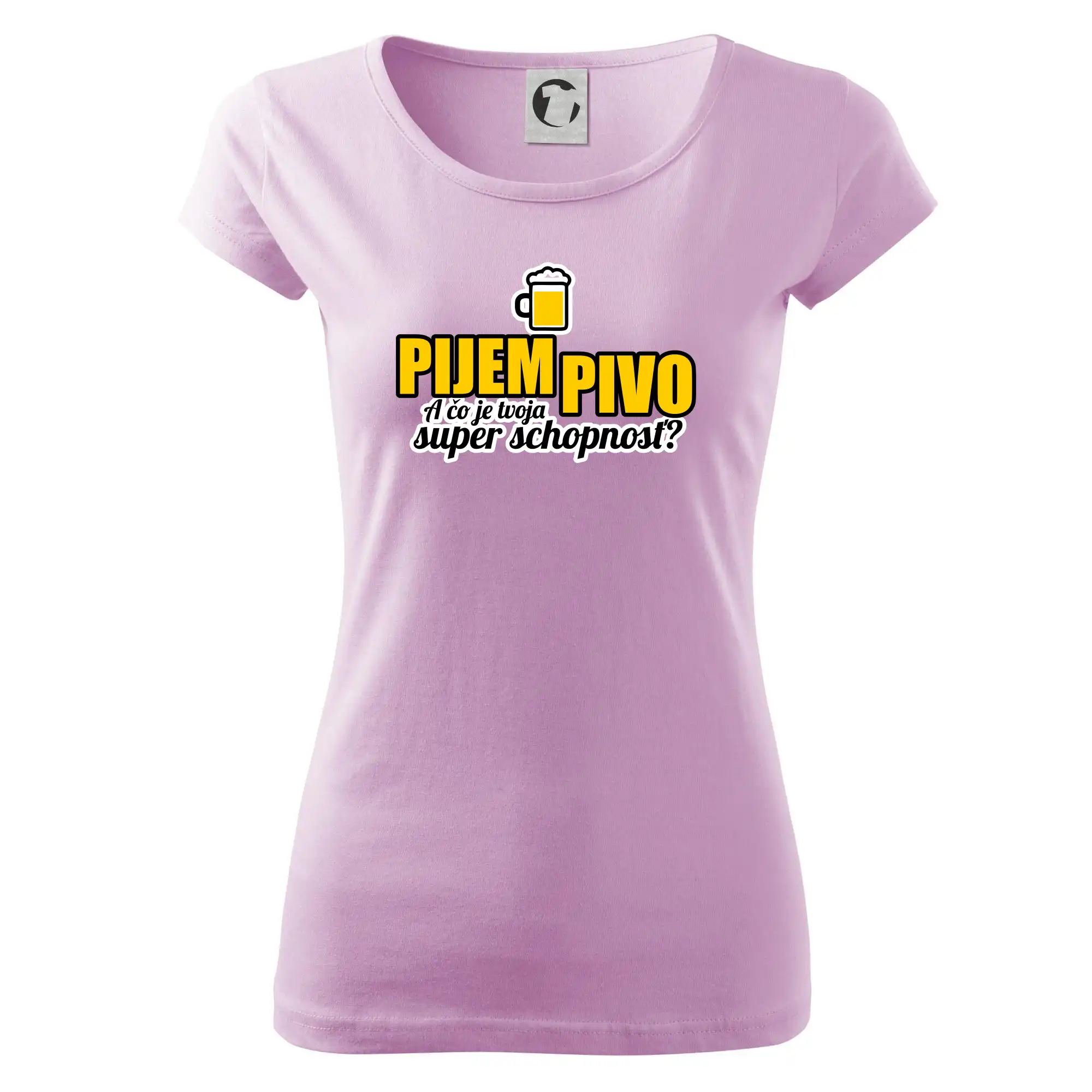 Vtipná tričká pre pivárov - Pijem pivo - tvoja super schopnosť - rovný - Dámske tričko Pure