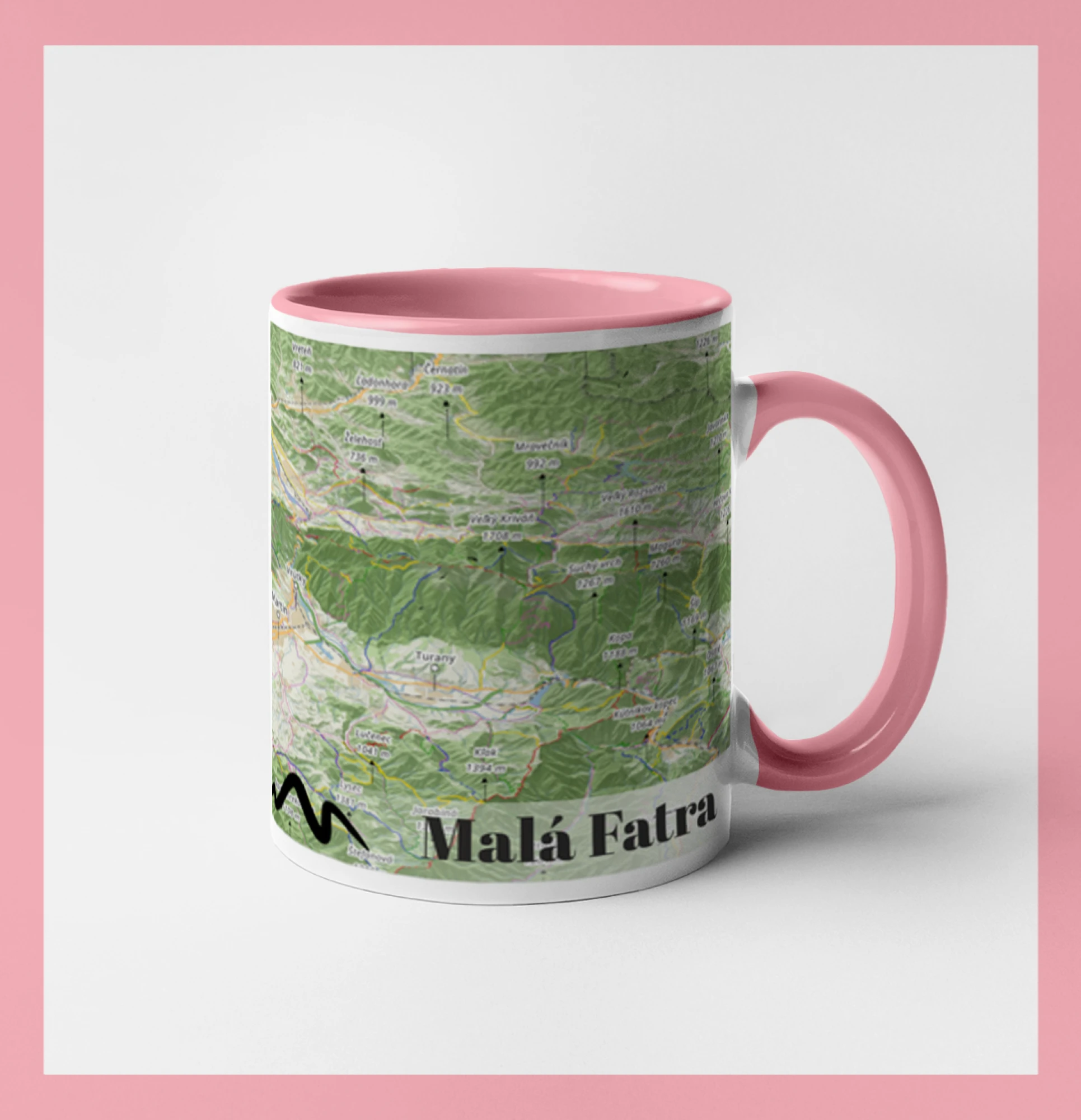 Trička pre cestovateľov - Hrnček mapa Malá Fatra - Hrnček 