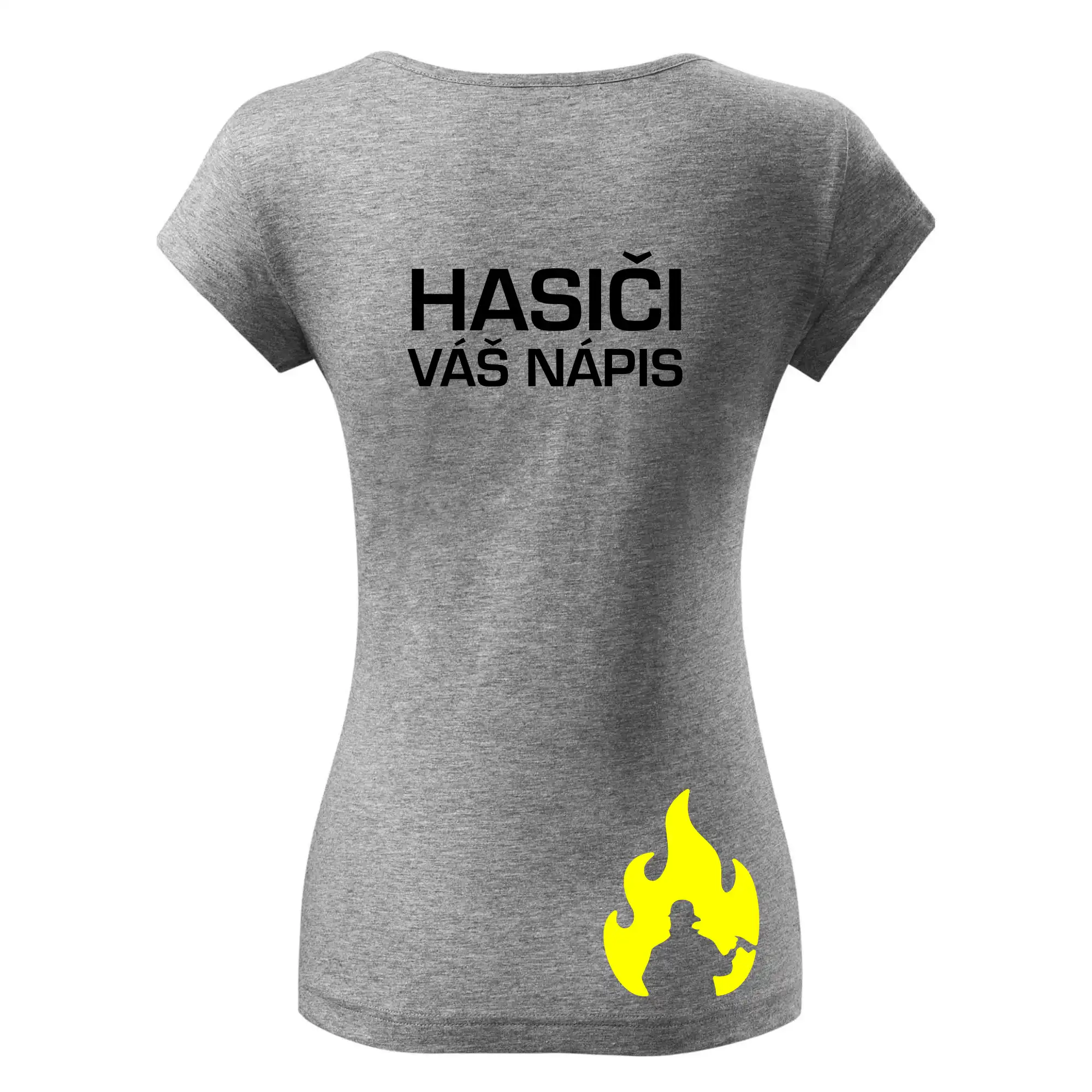 Hasič stojaci - nápis hasiči - Veľký nápis na chrbte