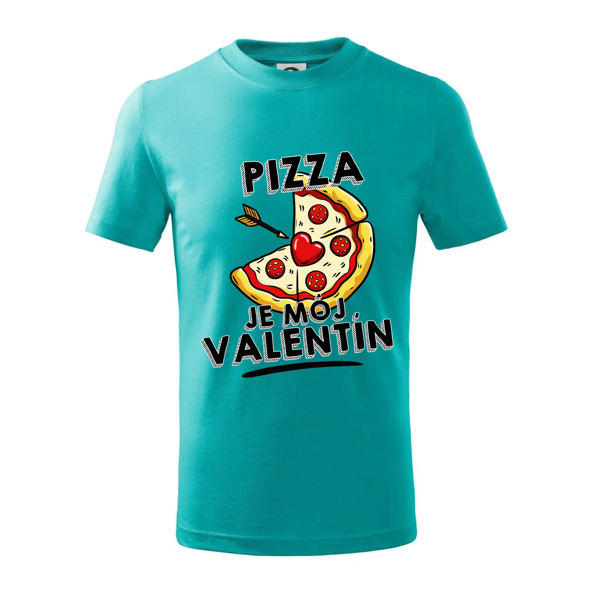 Tričká pre zamilovaných - Pizza je môj Valentín - Tričko detské bavlnené
