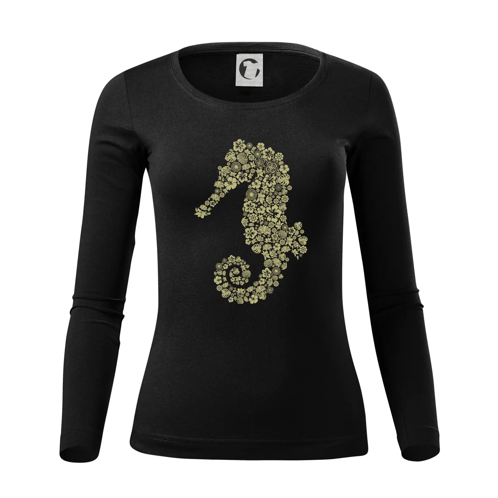 Vodácke tričká - Sea Horse icons - Dámske tričko FIT-T LS - zužené