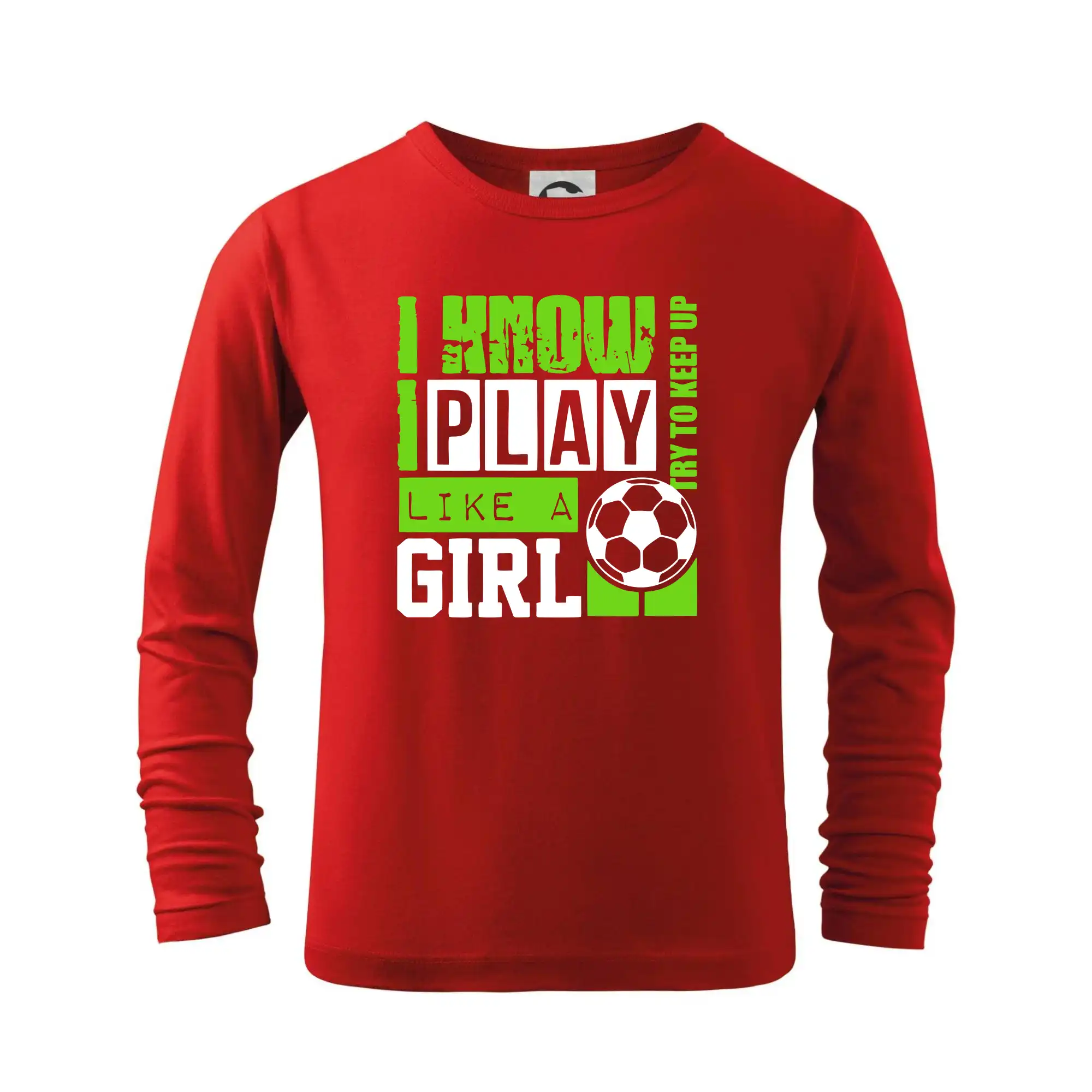 Tričká pre futbalistov - Play girl - Tričko detské Long Sleeve