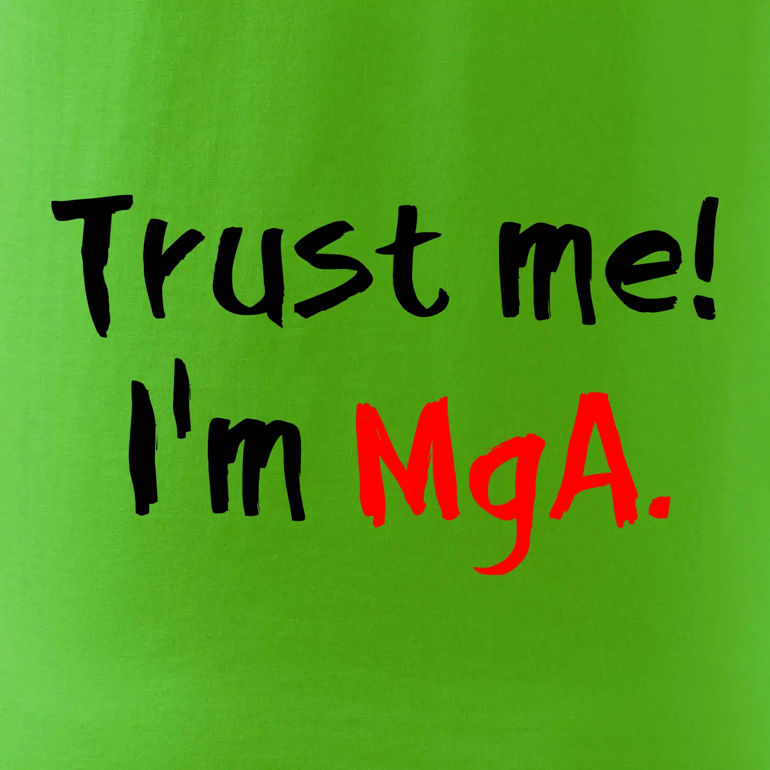 Trust me I´m  MgA. / Věř mi jsem MgA.