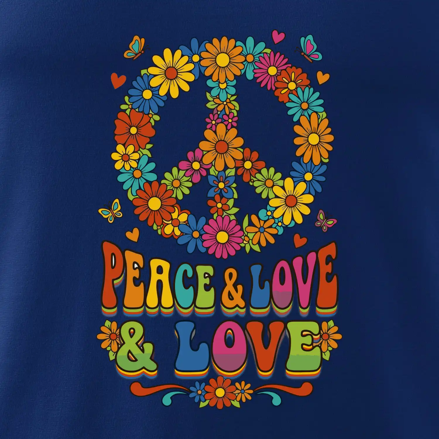 Peace and love - na výšku s květy