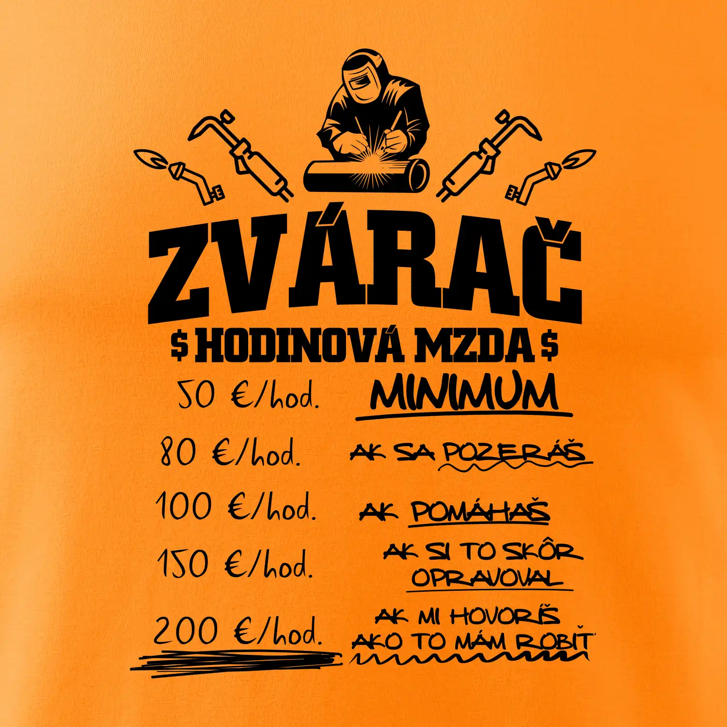 Hodinová mzda zvárač