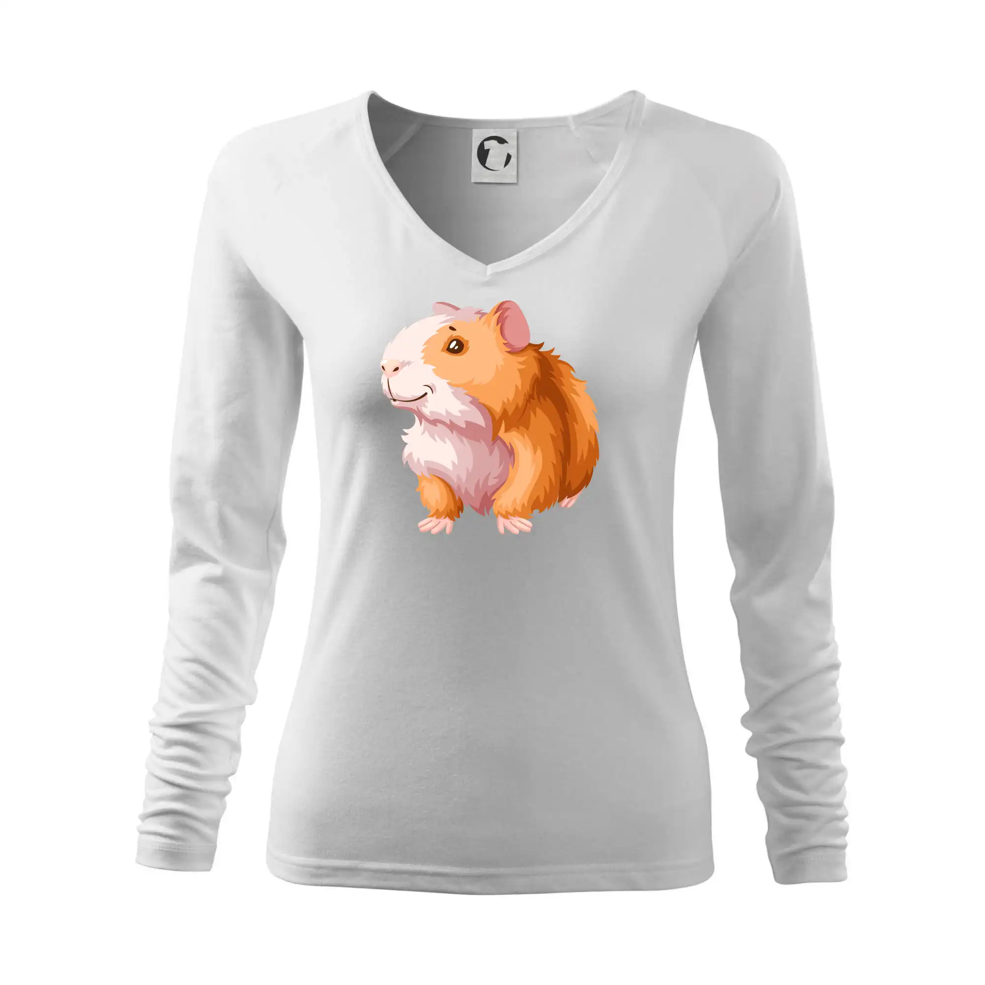 Morče - kreslené, bílo oranžové