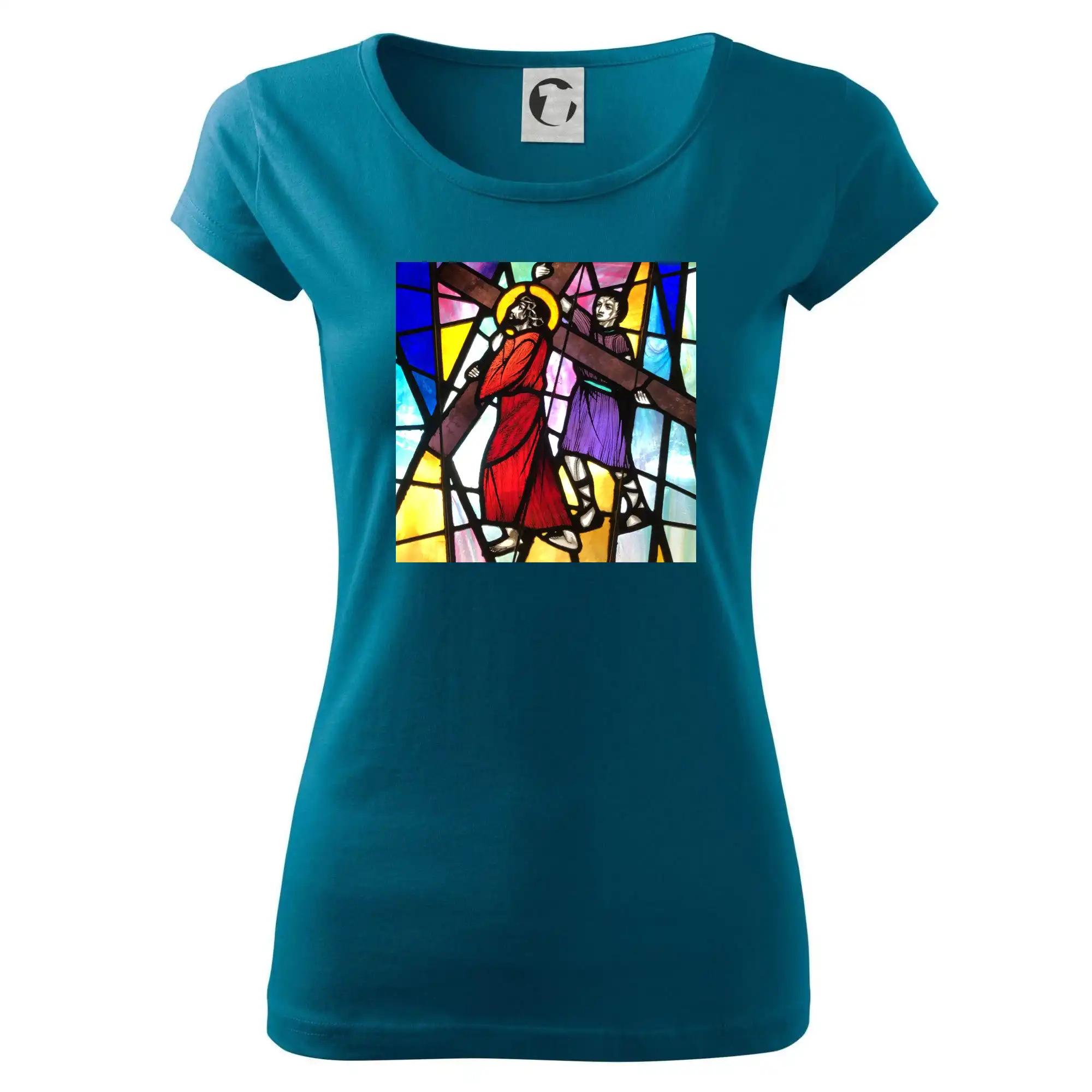 Vitráž - Ježíš a kříž