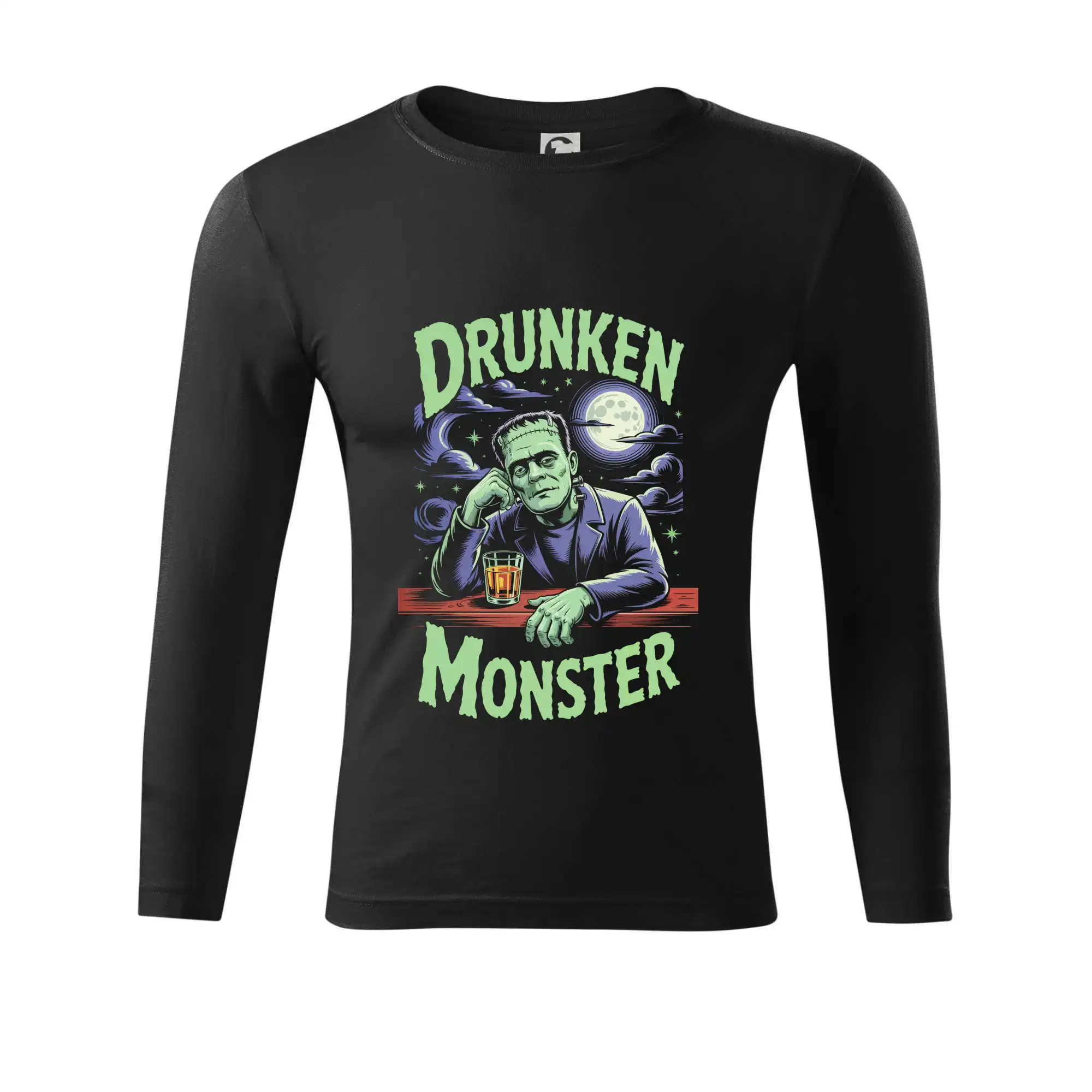 Vtipná tričká s motívmi pitie - ostatné - Drunken Monster - Tričko Progress s dlhým rukávom