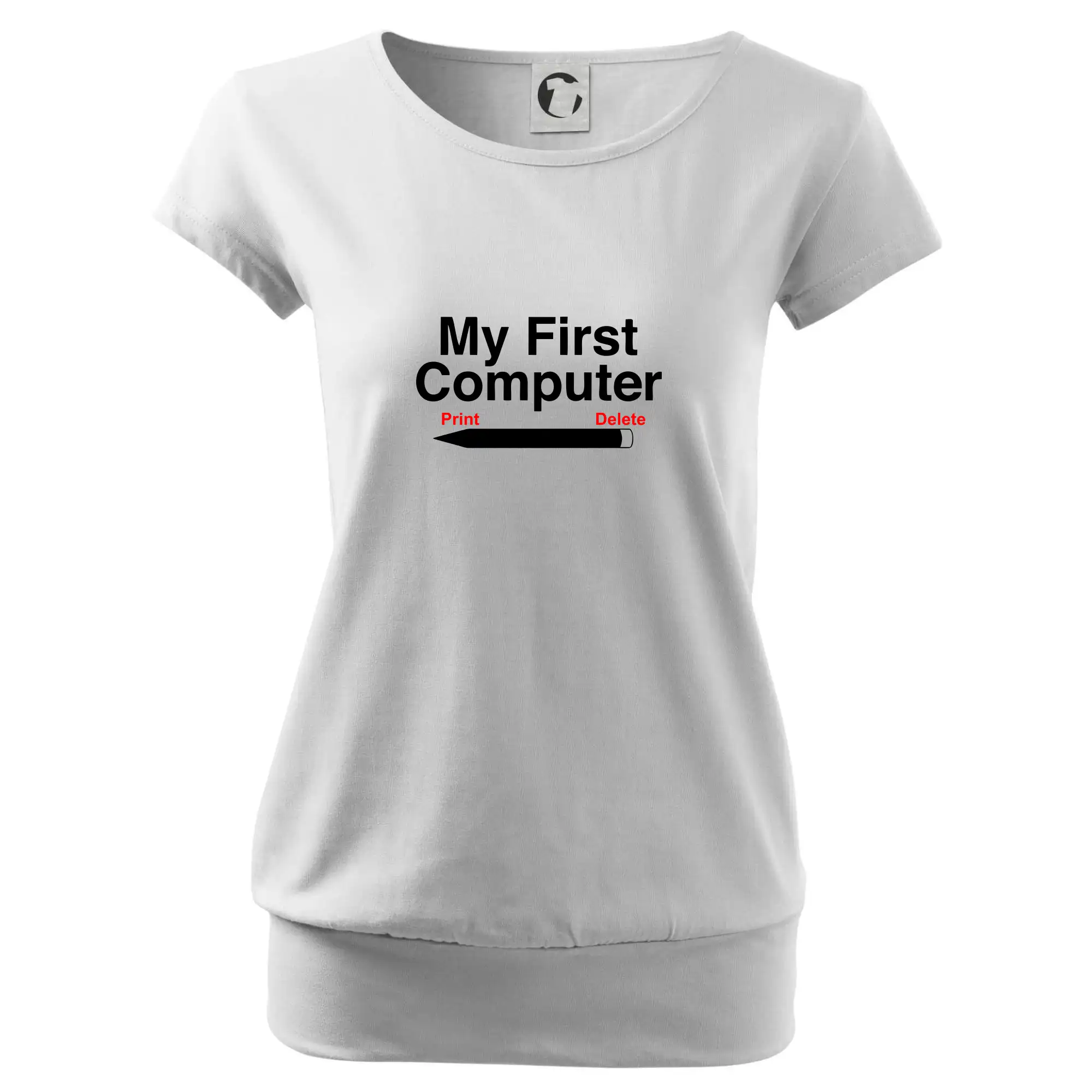 Tričká pre ajťákov - My First Computer - Voľné tričko city