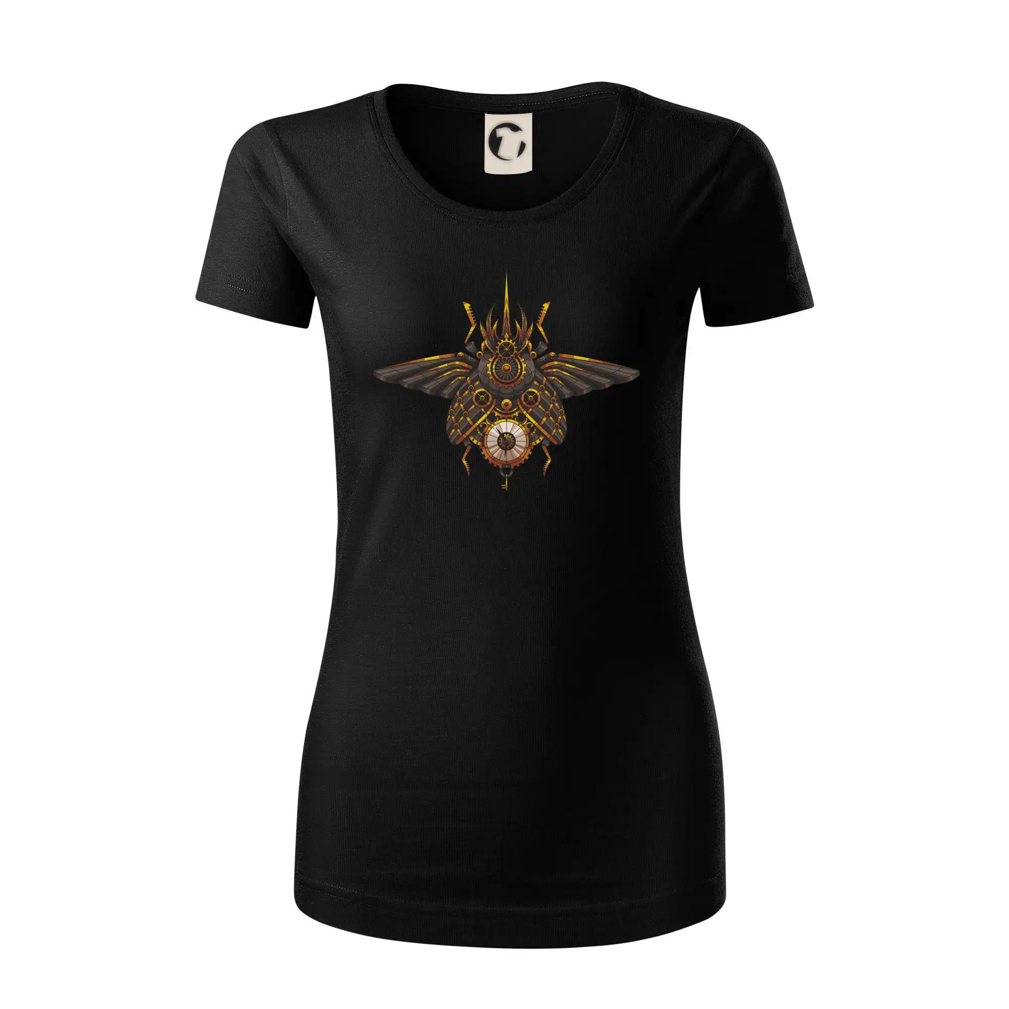 Tričká s potlačou steampunk - Steampunk chrobák farebný - Dámske tričko z organickej bavlny Origin (GOTS)