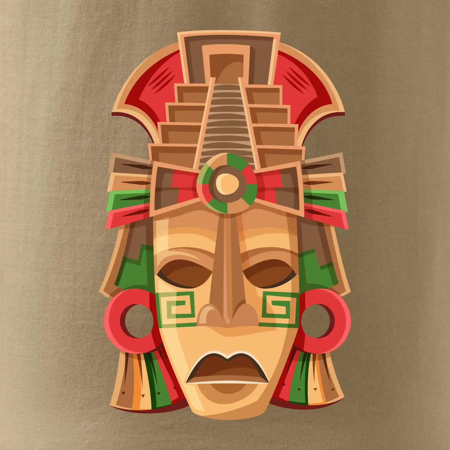 Mayové maska červené uši