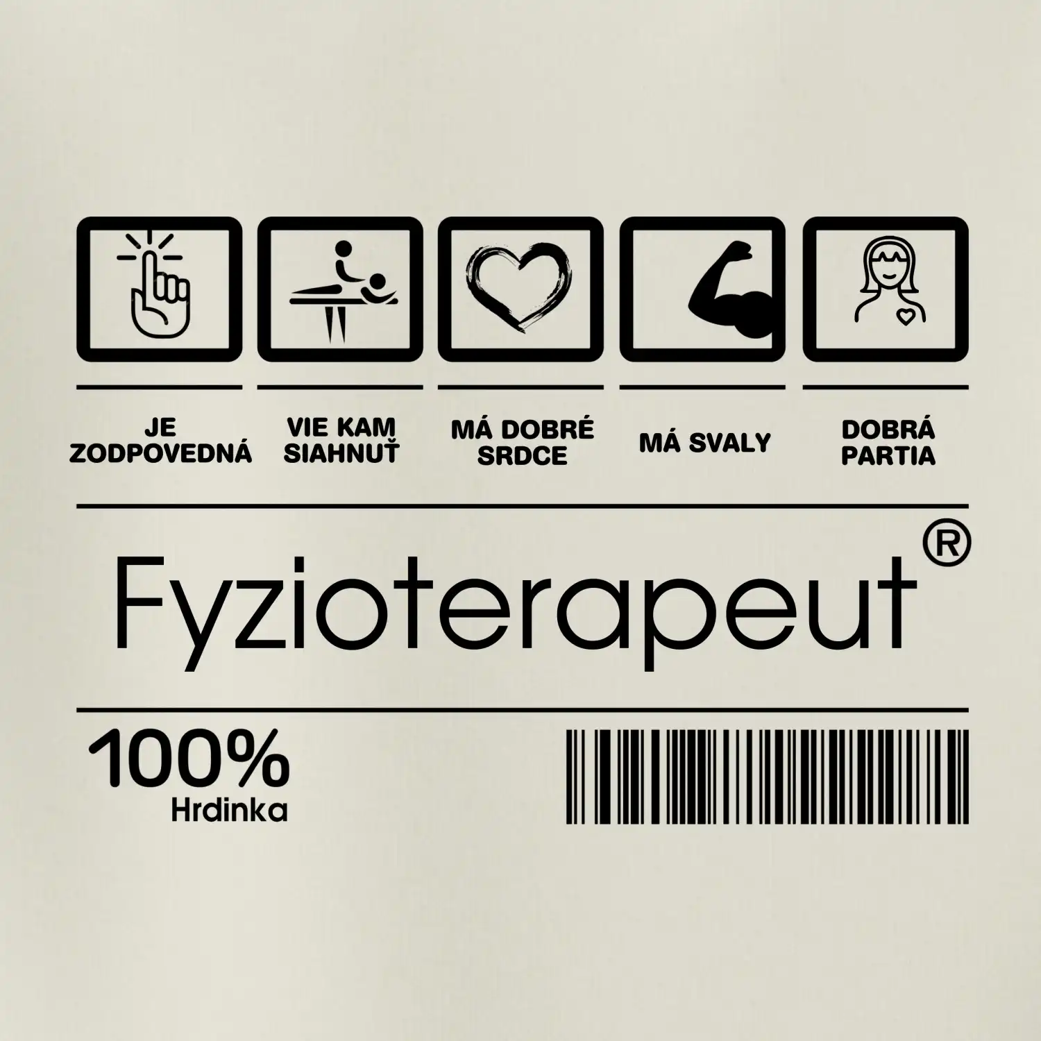 Čiarový kód fyzioterapeutka